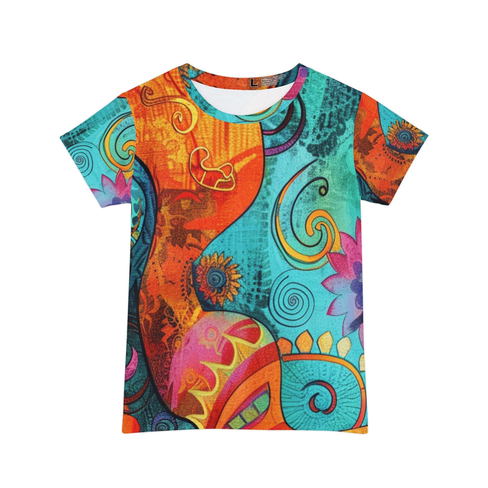 Printify Vibrant Abstract Bohemian T-Shirt 2025