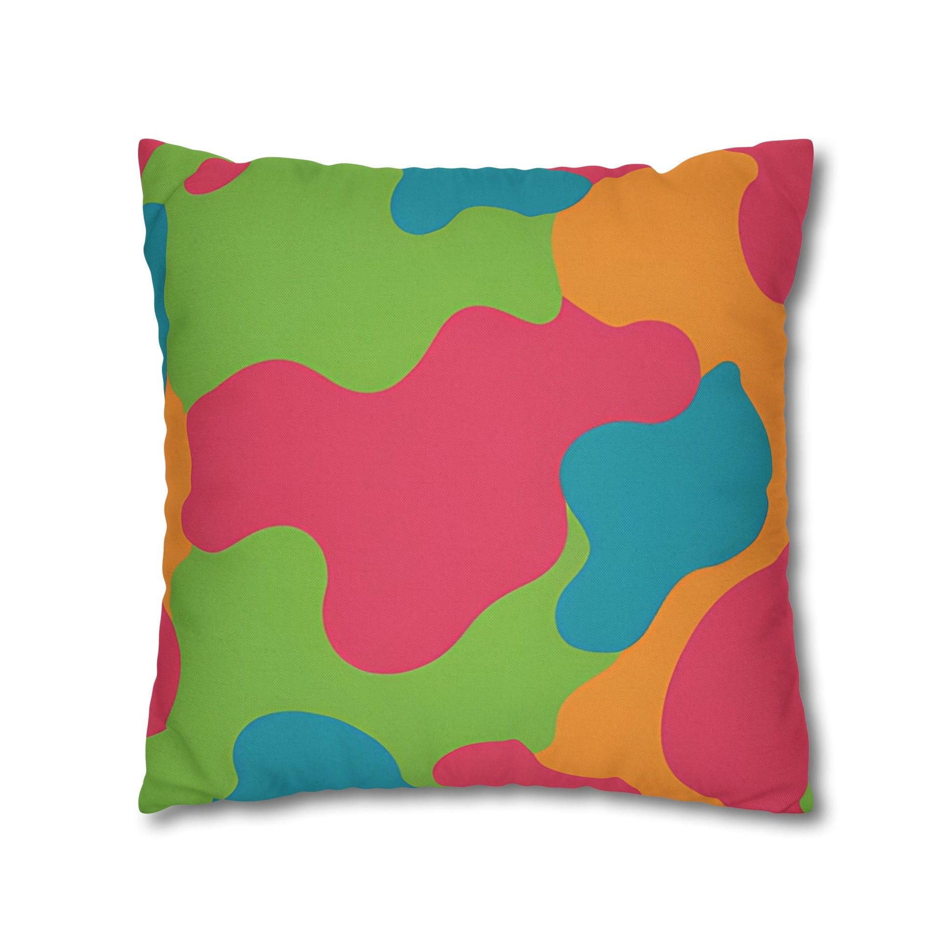 Vibrant Abstract Camo Throw Pillow, Artsulli - Art is Long, Life is Short, Home Decor, , , , , , , 