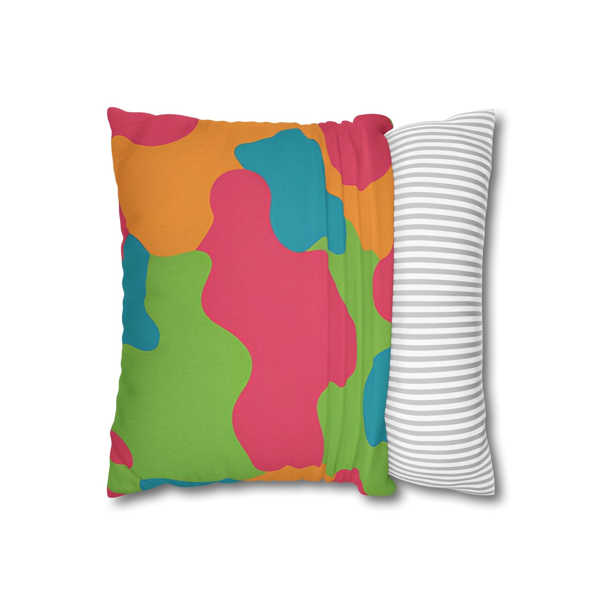 Vibrant Abstract Camo Throw Pillow, Artsulli - Art is Long, Life is Short, Home Decor, , , , , , , 