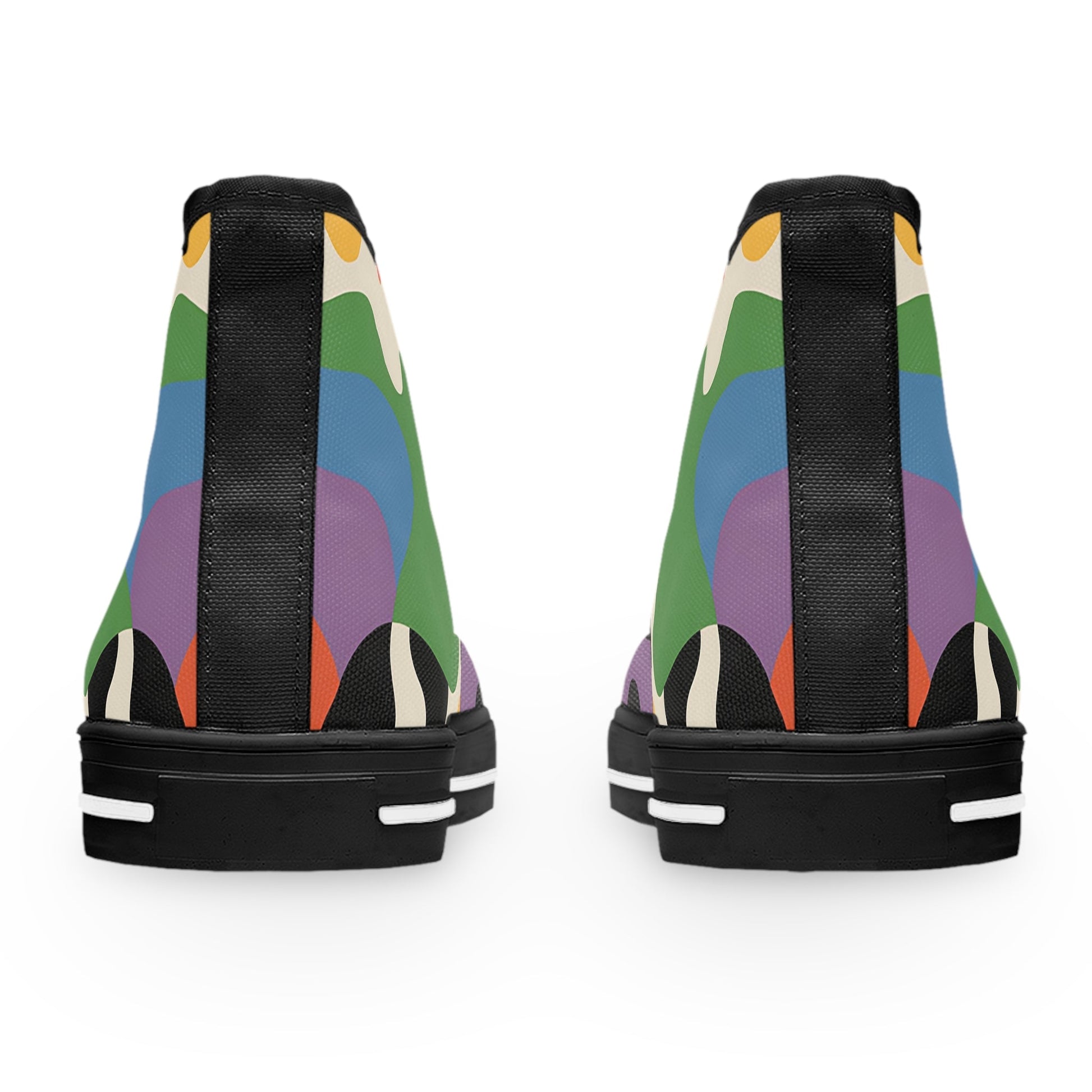 Vibrant Abstract Canvas High Tops, Artsulli - Art is Long, Life is Short, Shoes, , , , , , , 
