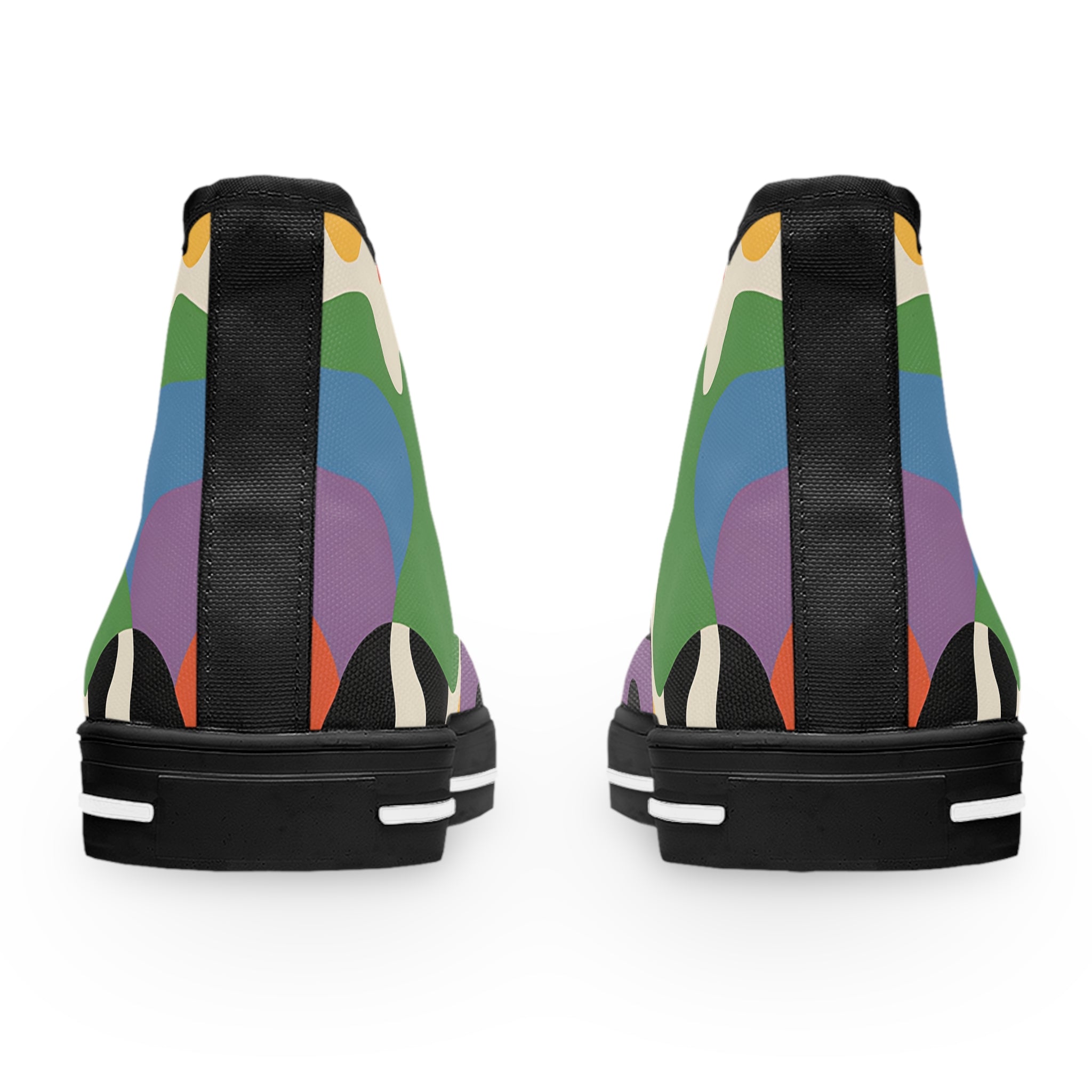 Vibrant Abstract Canvas High Tops, Artsulli - Art is Long, Life is Short, Shoes, , , , , , , 