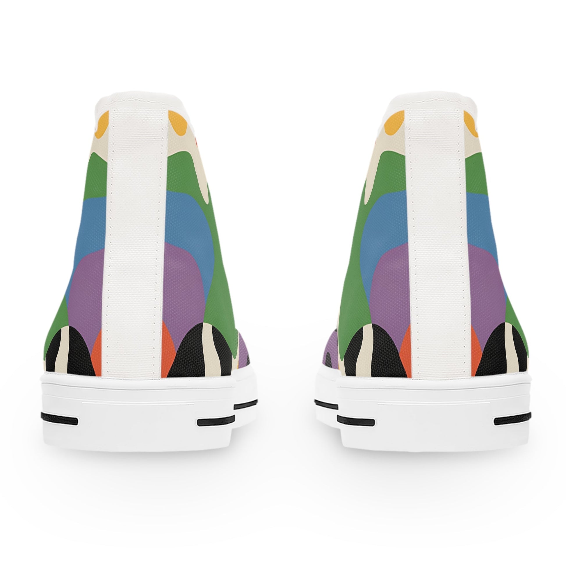 Vibrant Abstract Canvas High Tops, Artsulli - Art is Long, Life is Short, Shoes, , , , , , , 