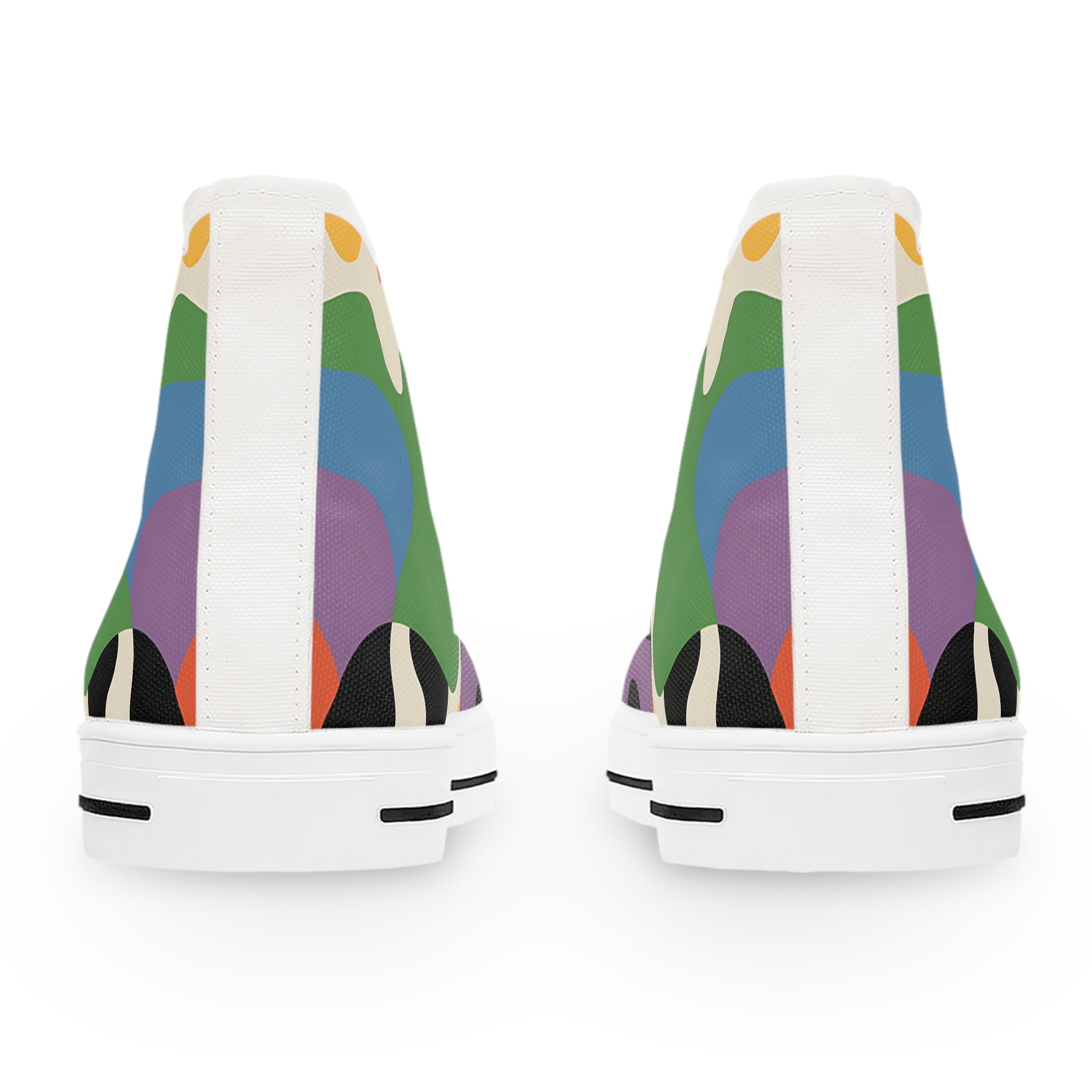 Vibrant Abstract Canvas High Tops, Artsulli - Art is Long, Life is Short, Shoes, , , , , , , 