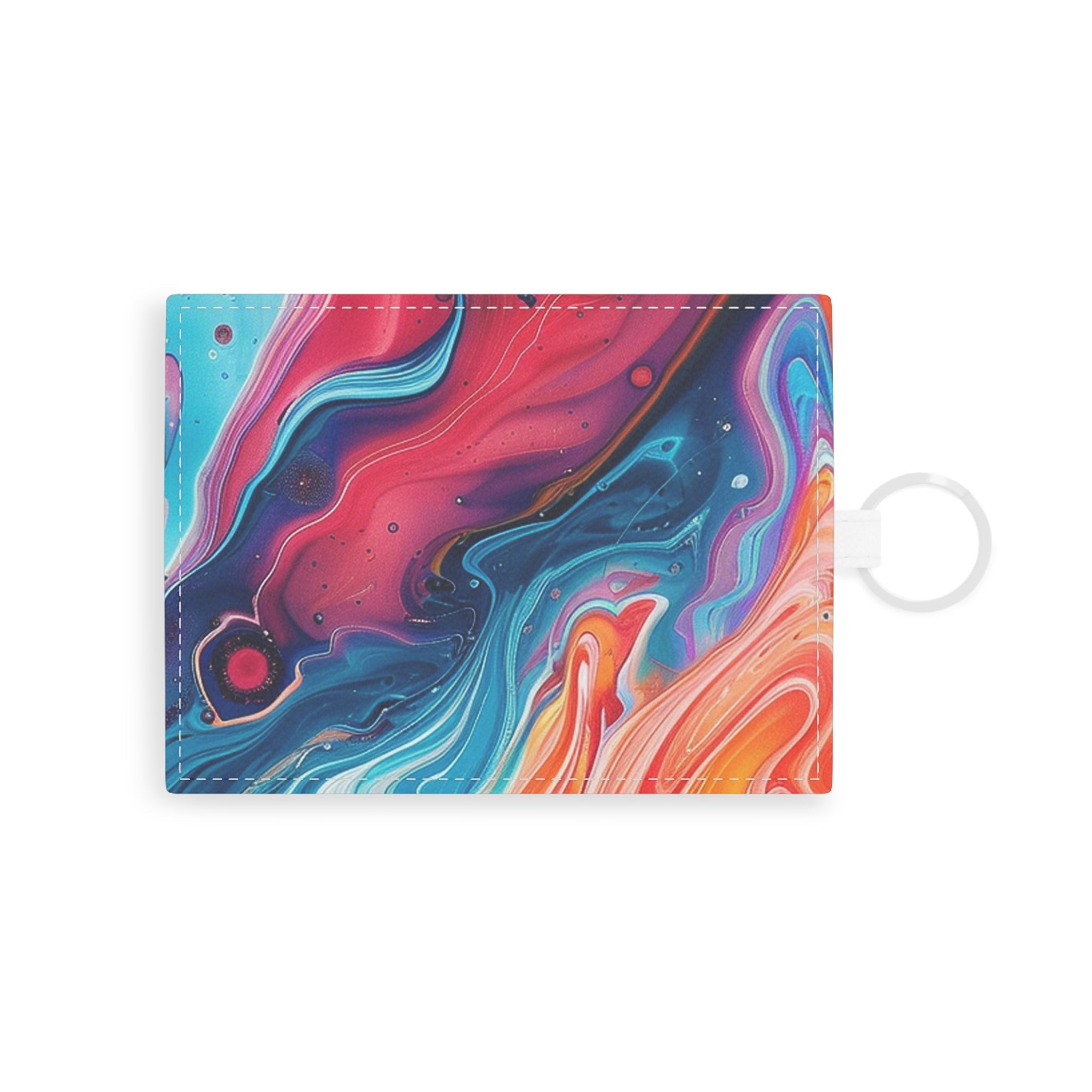 Printify Vibrant Abstract Card Holder with Key Ring 2025