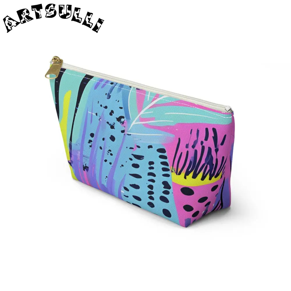 Vibrant Abstract Cosmetic Pouch, Artsulli - Art is Long, Life is Short, Bags, , , , , , , 