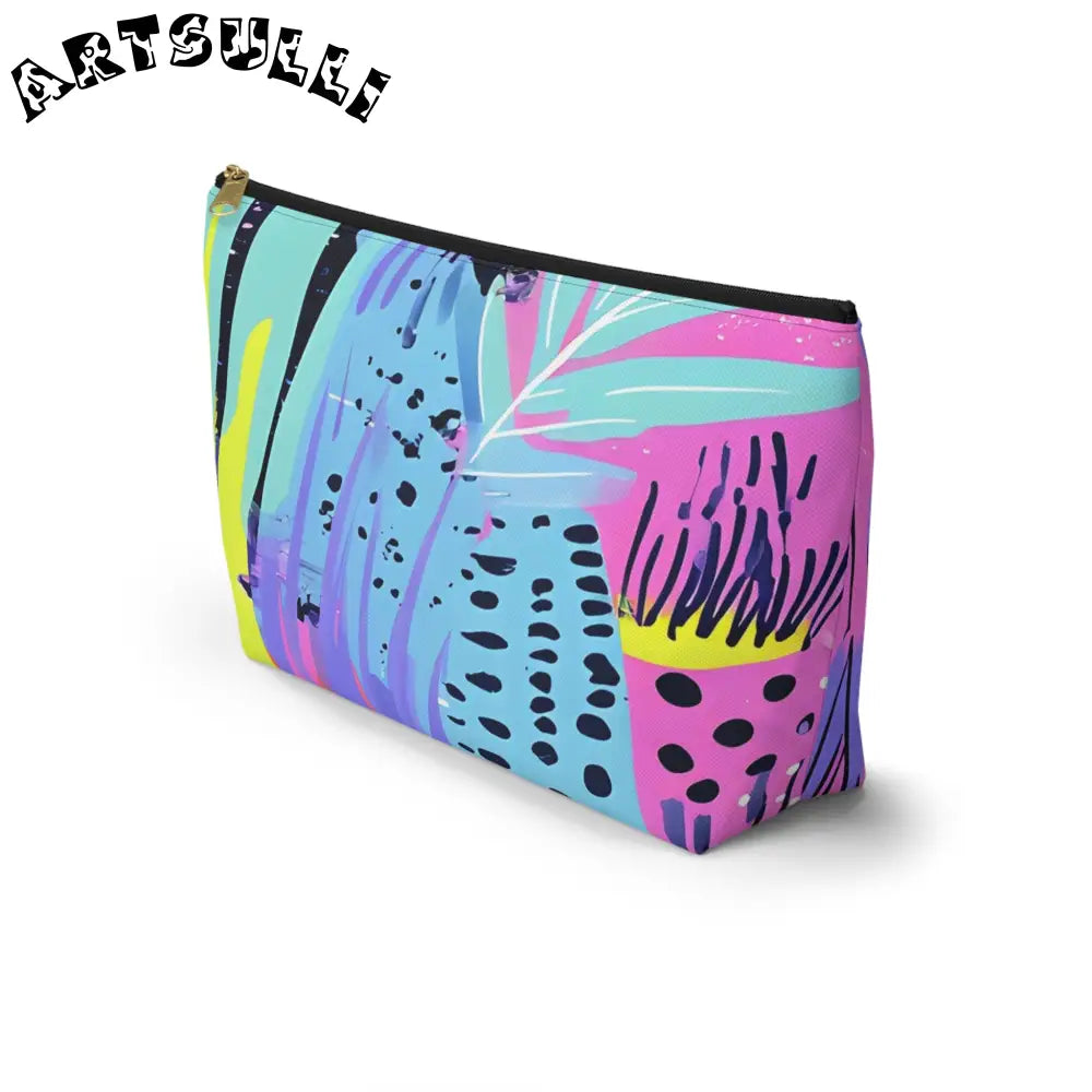 Vibrant Abstract Cosmetic Pouch, Artsulli - Art is Long, Life is Short, Bags, , , , , , , 