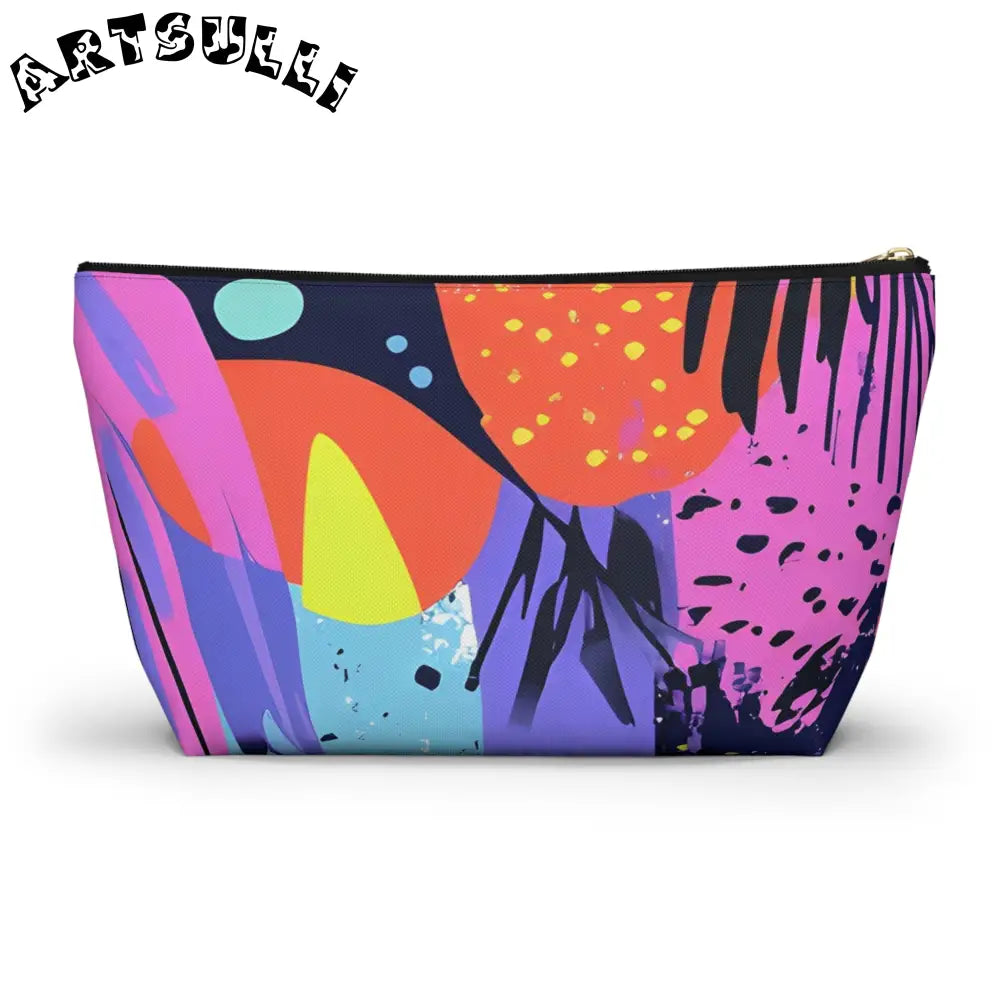 Vibrant Abstract Cosmetic Pouch, Artsulli - Art is Long, Life is Short, Bags, , , , , , , 