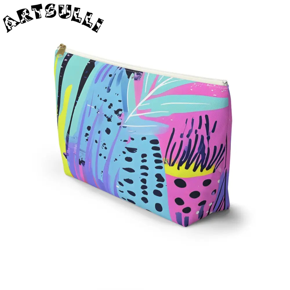 Vibrant Abstract Cosmetic Pouch, Artsulli - Art is Long, Life is Short, Bags, , , , , , , 