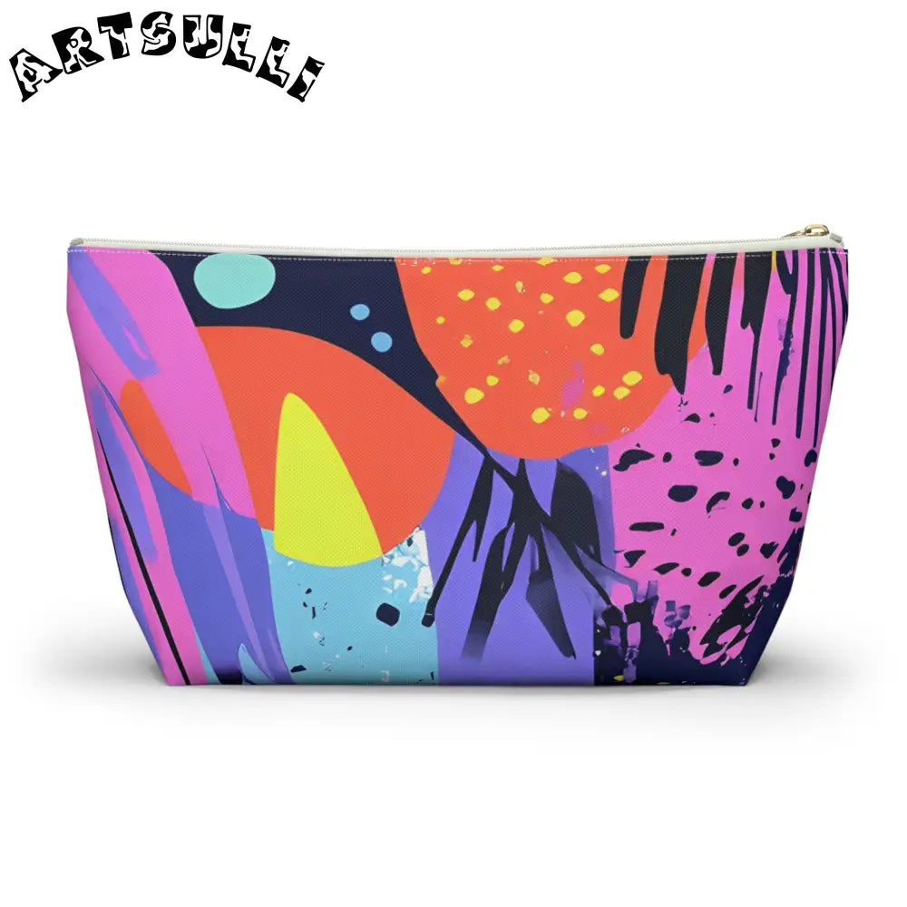 Vibrant Abstract Cosmetic Pouch, Artsulli - Art is Long, Life is Short, Bags, , , , , , , 