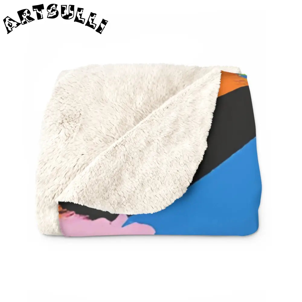 Vibrant Abstract Cozy Fleece Blanket, Artsulli - Art is Long, Life is Short, Home Decor, , , , , , , 