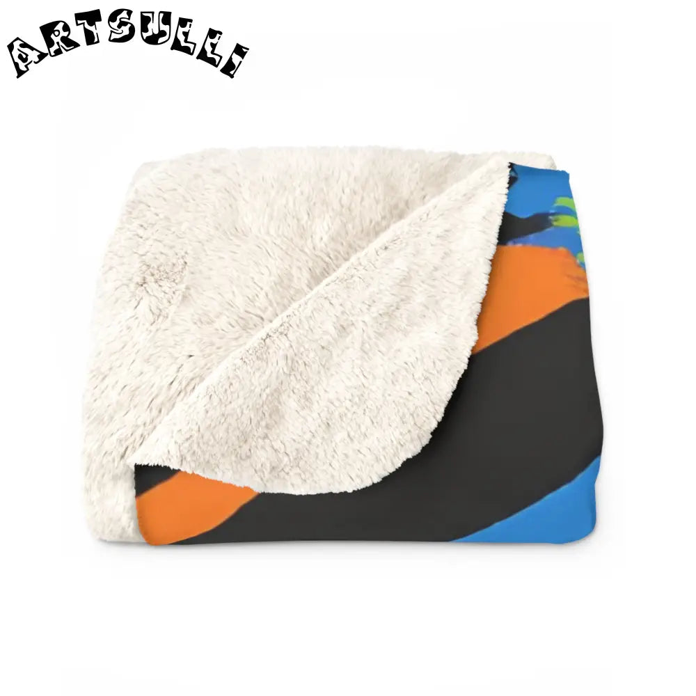 Vibrant Abstract Cozy Fleece Blanket, Artsulli - Art is Long, Life is Short, Home Decor, , , , , , , 