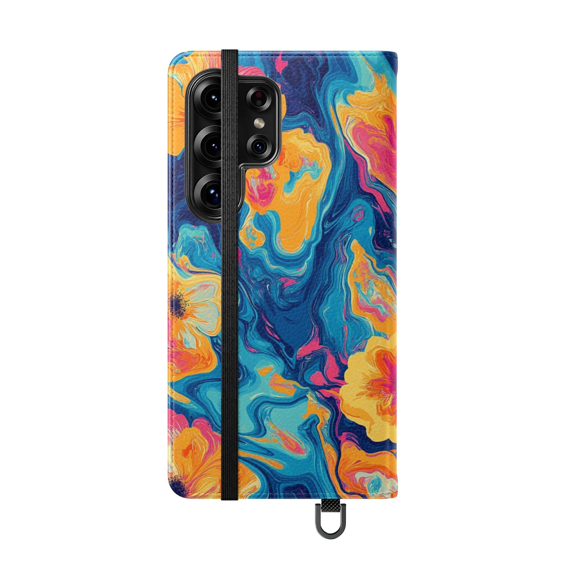 Vibrant Abstract Floral Flip Cases, Artsulli - Art is Long, Life is Short, Phone Case, , , , , , , 