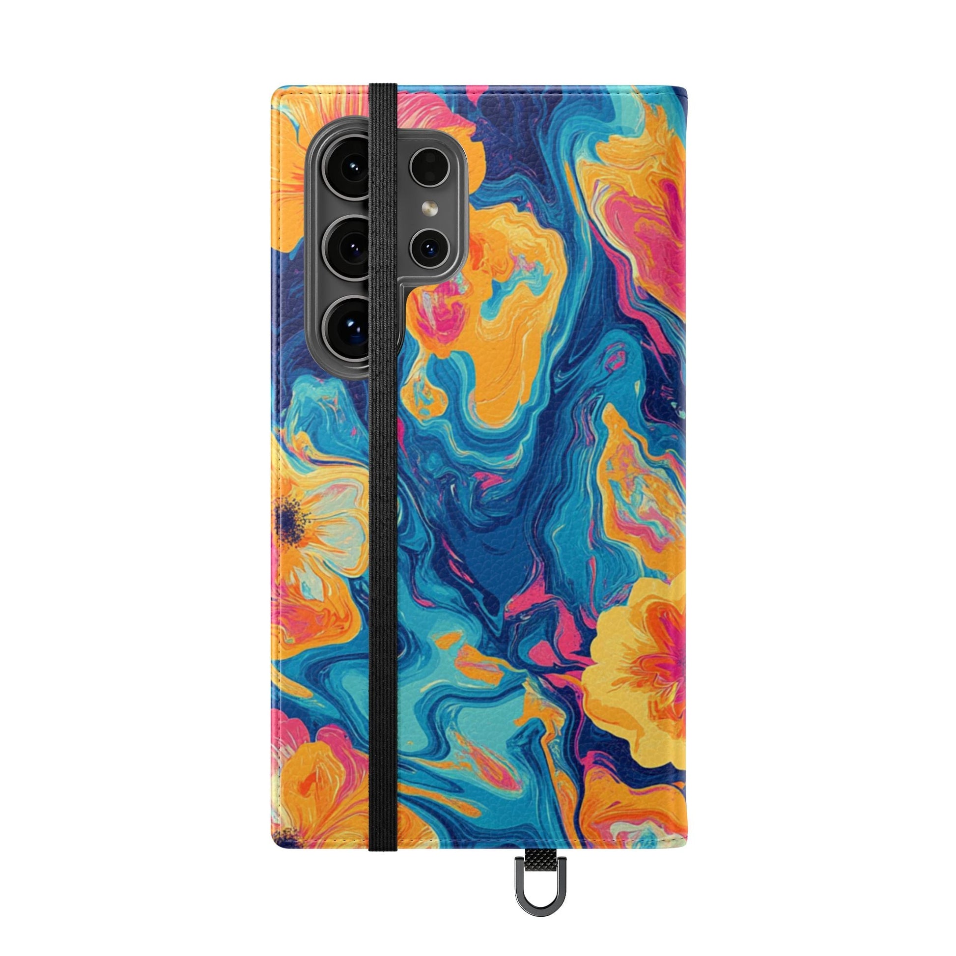 Vibrant Abstract Floral Flip Cases, Artsulli - Art is Long, Life is Short, Phone Case, , , , , , , 