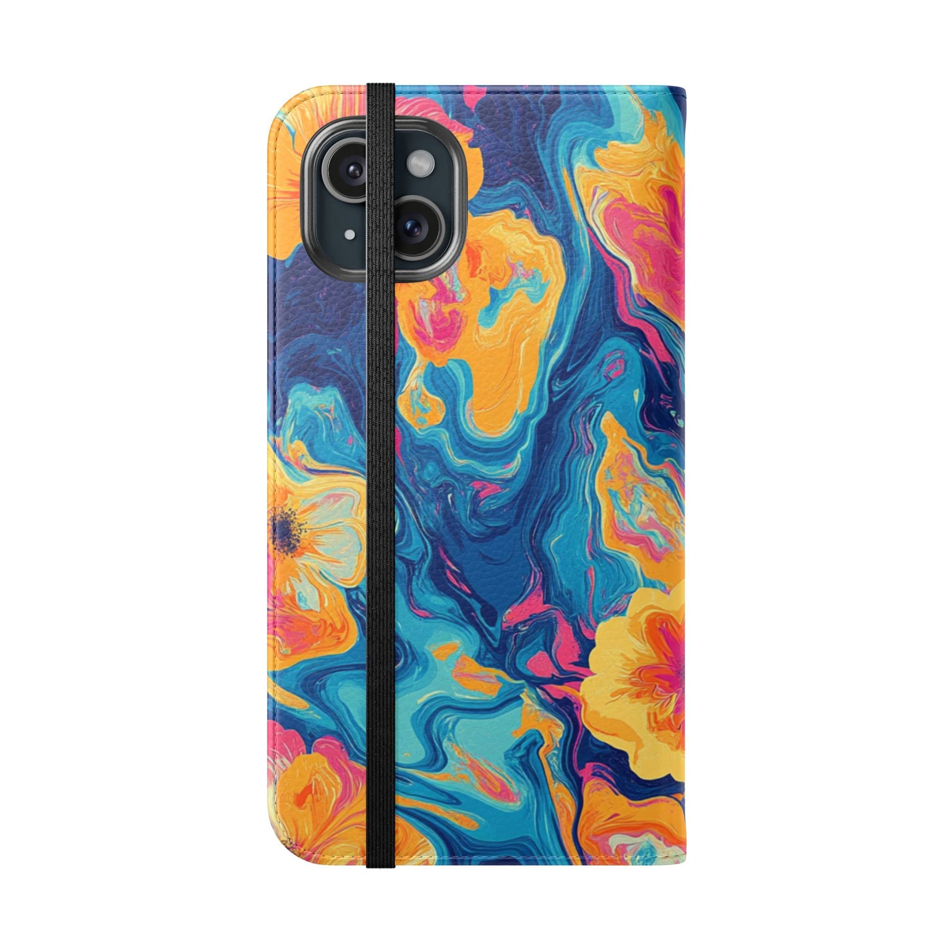 Vibrant Abstract Floral Flip Cases, Artsulli - Art is Long, Life is Short, Phone Case, , , , , , , 