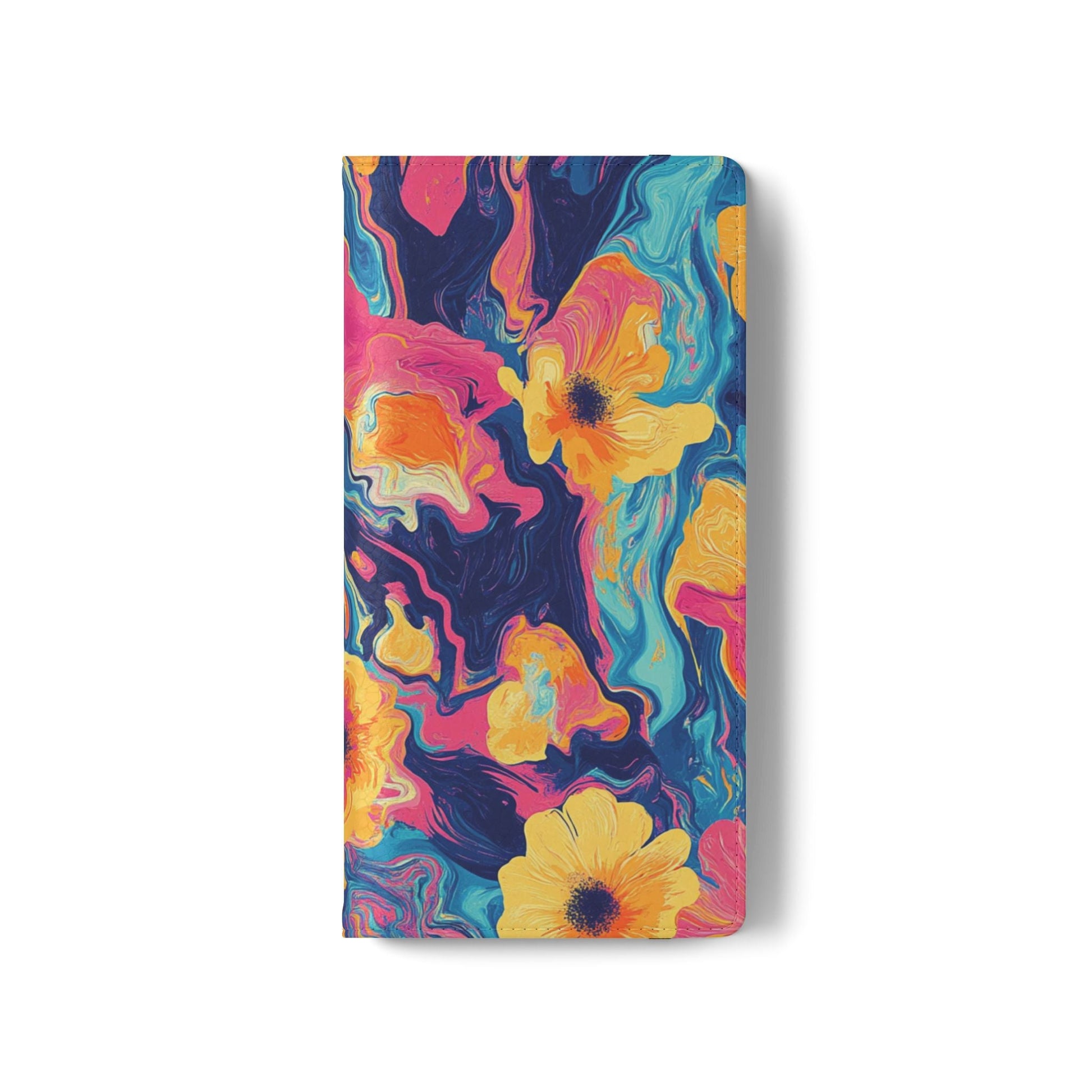 Vibrant Abstract Floral Flip Cases, Artsulli - Art is Long, Life is Short, Phone Case, , , , , , , 