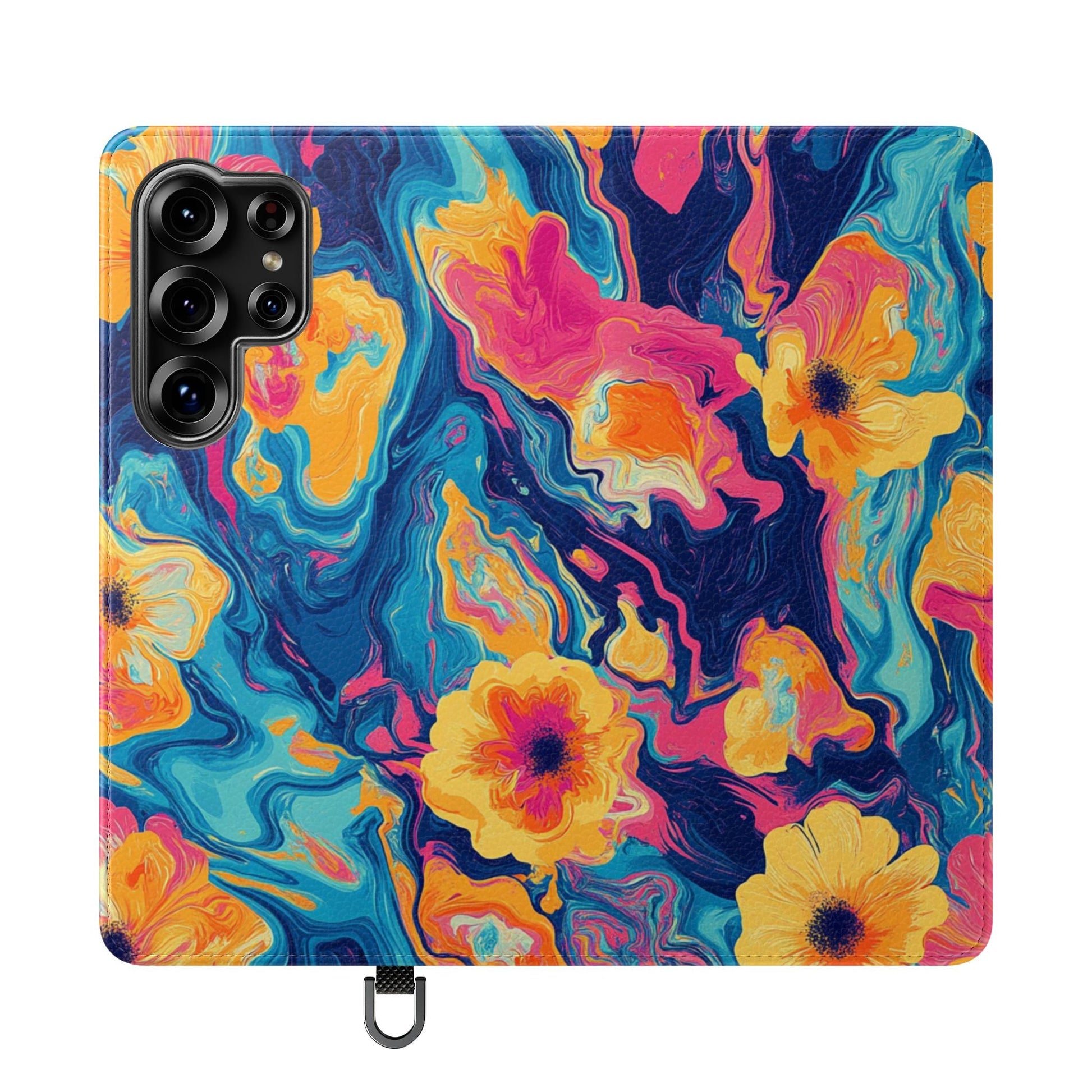 Vibrant Abstract Floral Flip Cases, Artsulli - Art is Long, Life is Short, Phone Case, Size, Samsung Galaxy S25 Ultra, , , , , 69755948124521963234
