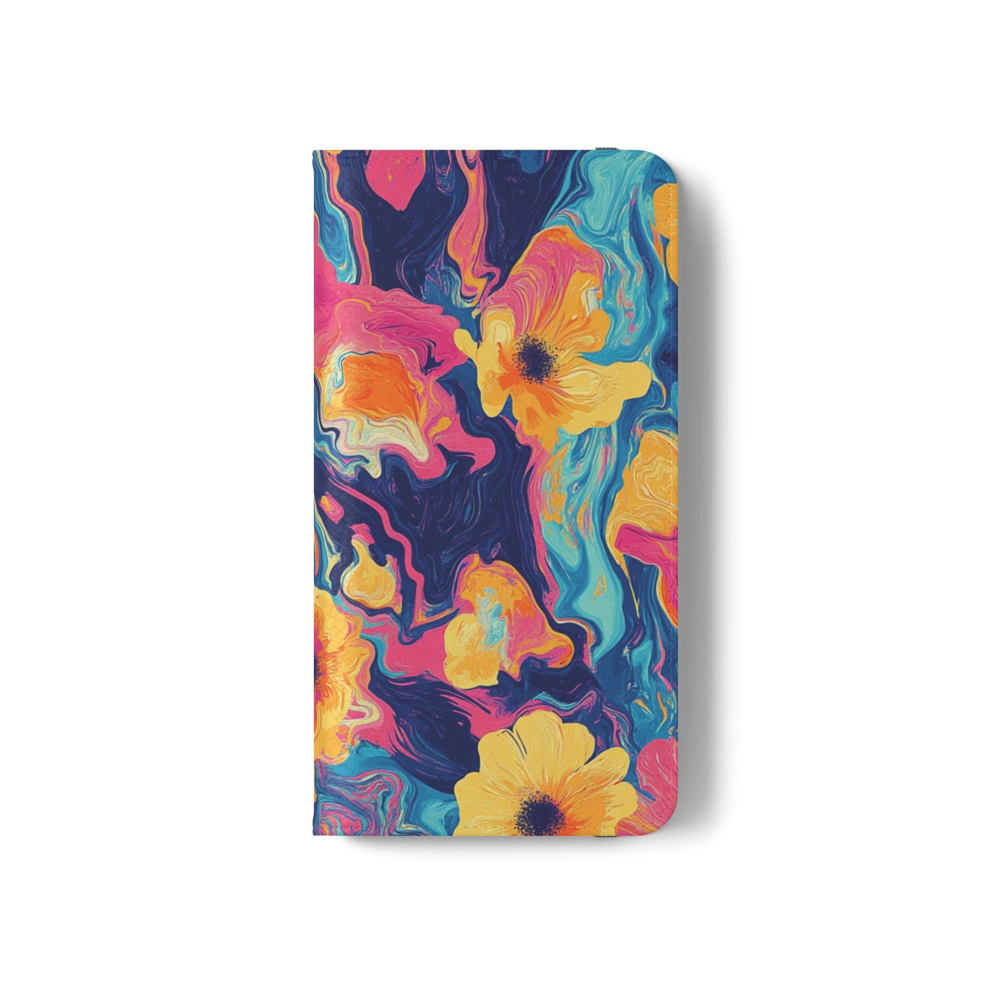 Vibrant Abstract Floral Flip Cases, Artsulli - Art is Long, Life is Short, Phone Case, , , , , , , 