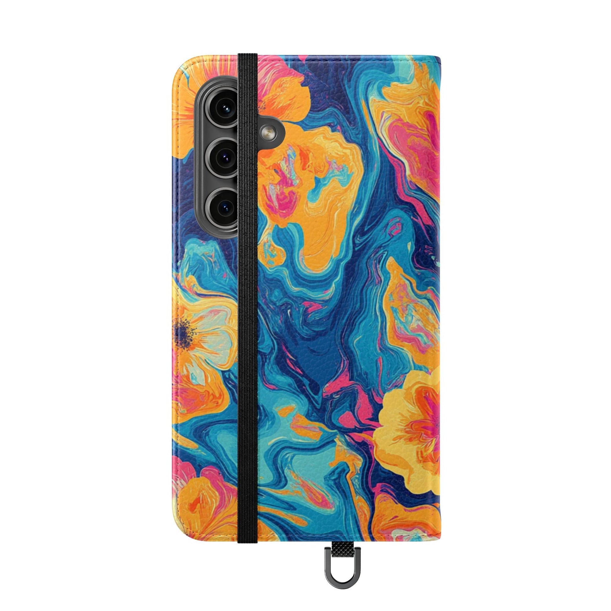 Vibrant Abstract Floral Flip Cases, Artsulli - Art is Long, Life is Short, Phone Case, , , , , , , 
