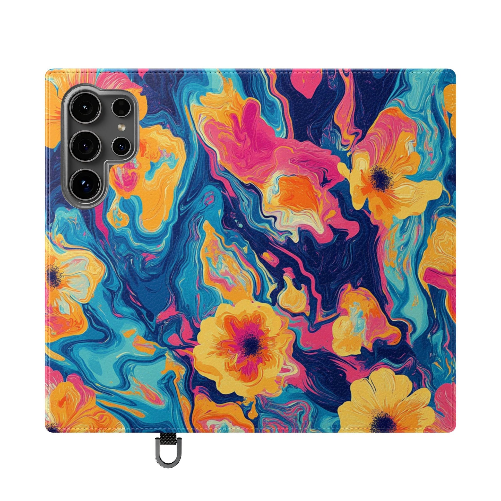 Vibrant Abstract Floral Flip Cases, Artsulli - Art is Long, Life is Short, Phone Case, Size, Samsung Galaxy S24 Ultra, , , , , 16187464633794404195