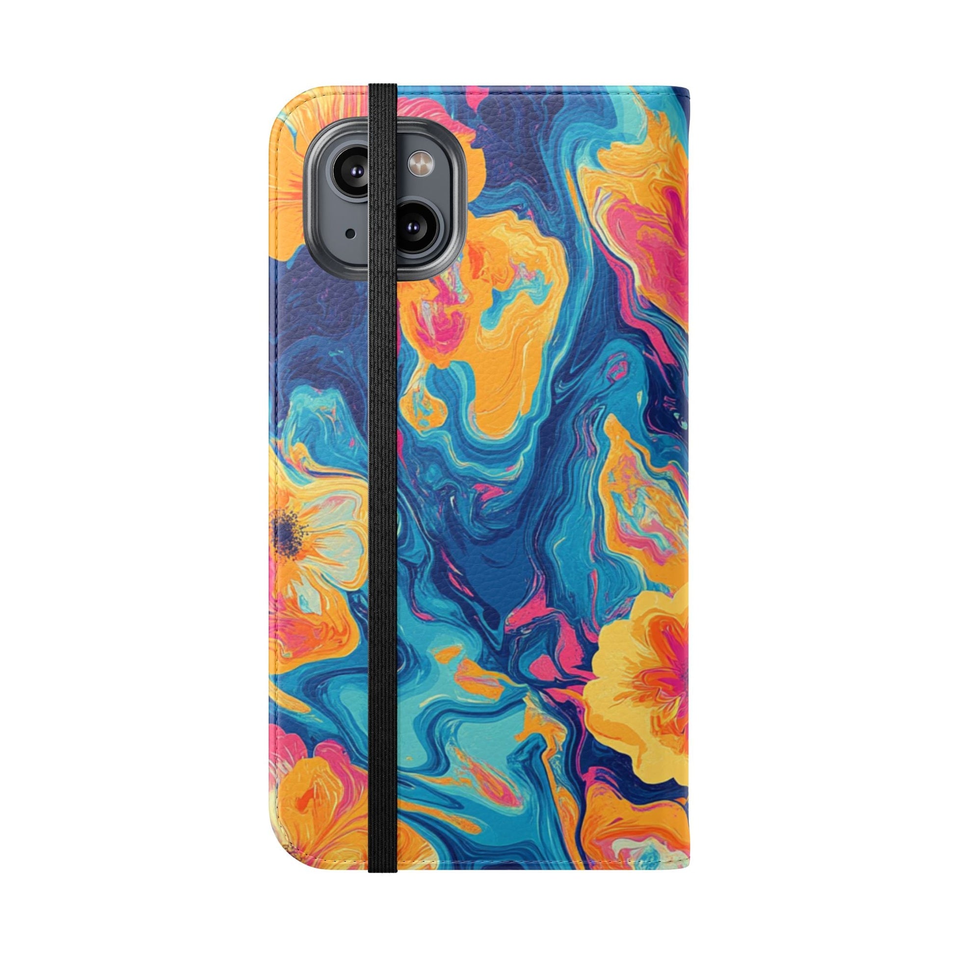 Vibrant Abstract Floral Flip Cases, Artsulli - Art is Long, Life is Short, Phone Case, , , , , , , 