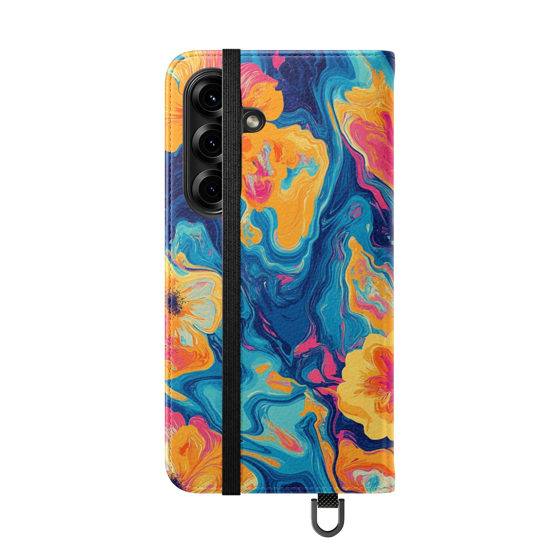 Vibrant Abstract Floral Flip Cases, Artsulli - Art is Long, Life is Short, Phone Case, , , , , , , 