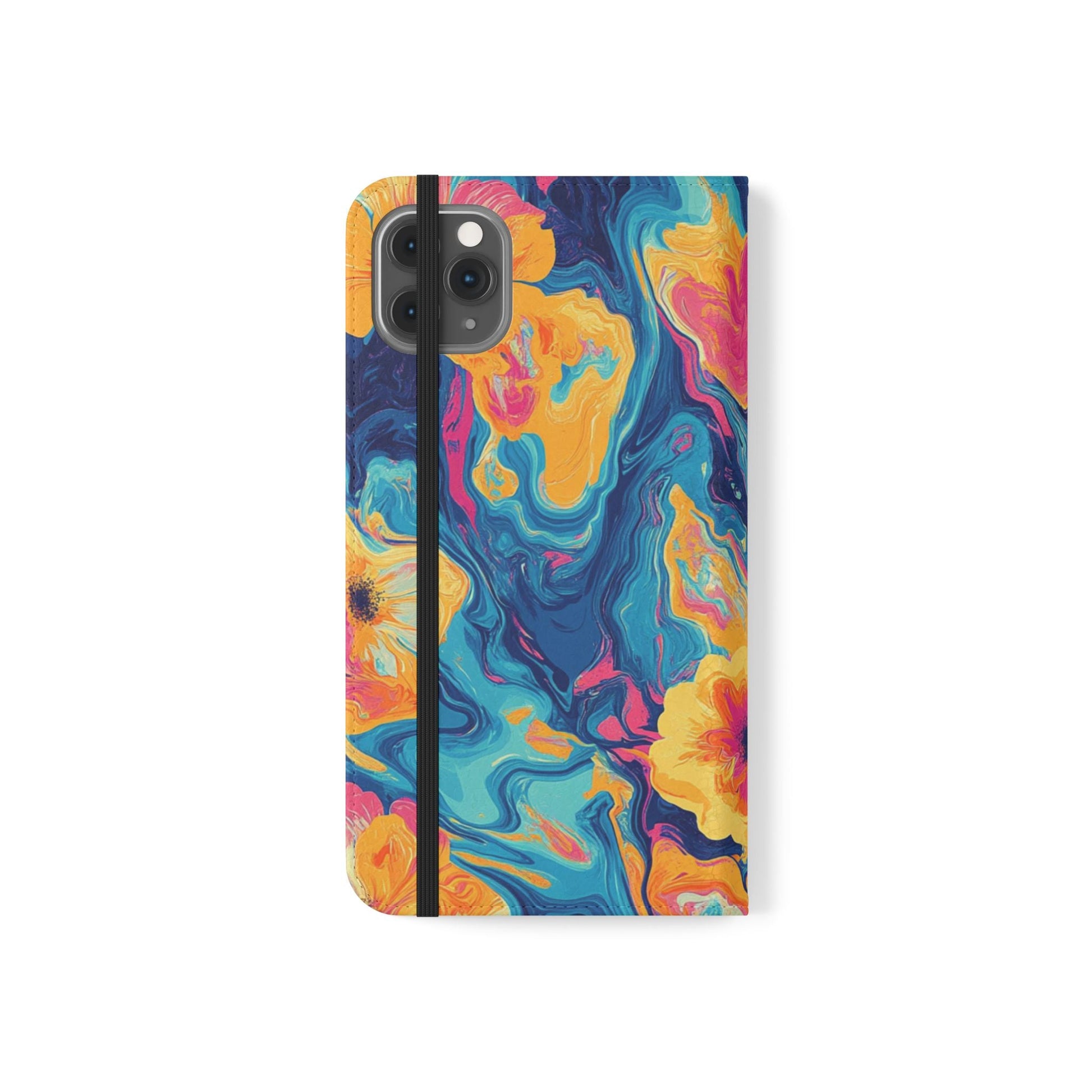 Vibrant Abstract Floral Flip Cases, Artsulli - Art is Long, Life is Short, Phone Case, , , , , , , 