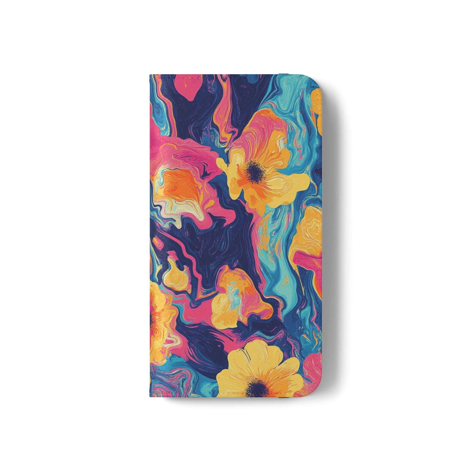 Vibrant Abstract Floral Flip Cases, Artsulli - Art is Long, Life is Short, Phone Case, , , , , , , 