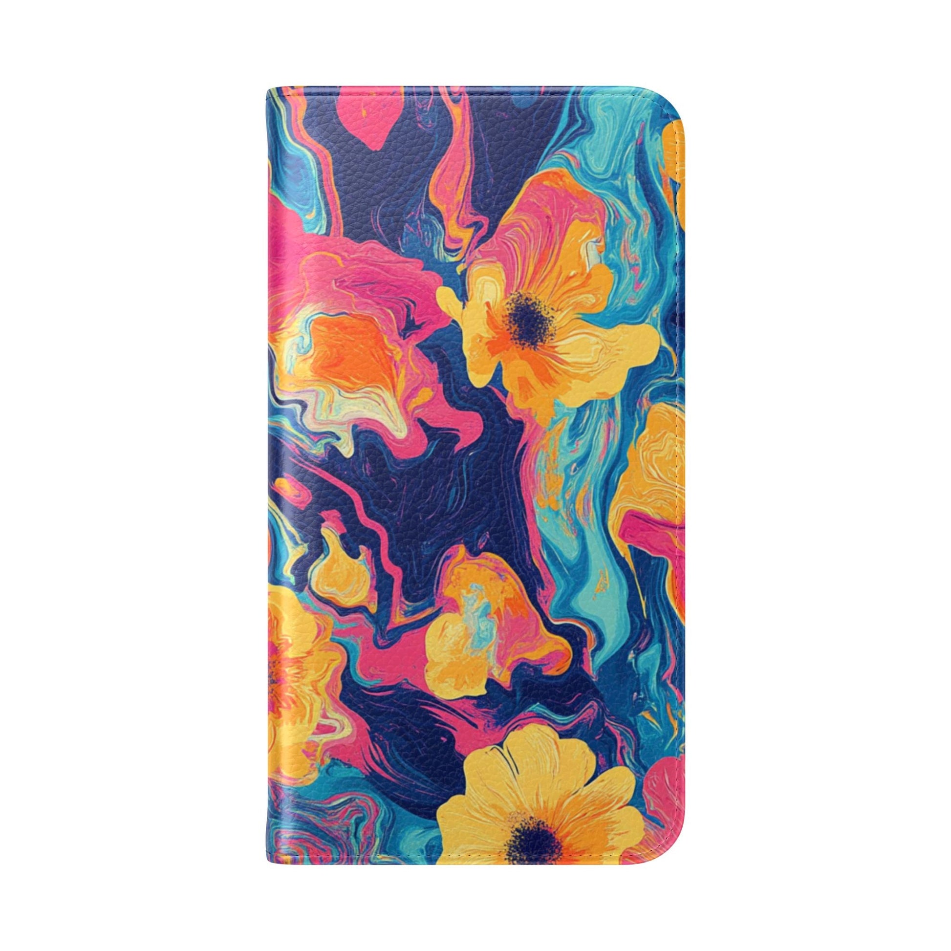 Vibrant Abstract Floral Flip Cases, Artsulli - Art is Long, Life is Short, Phone Case, , , , , , , 