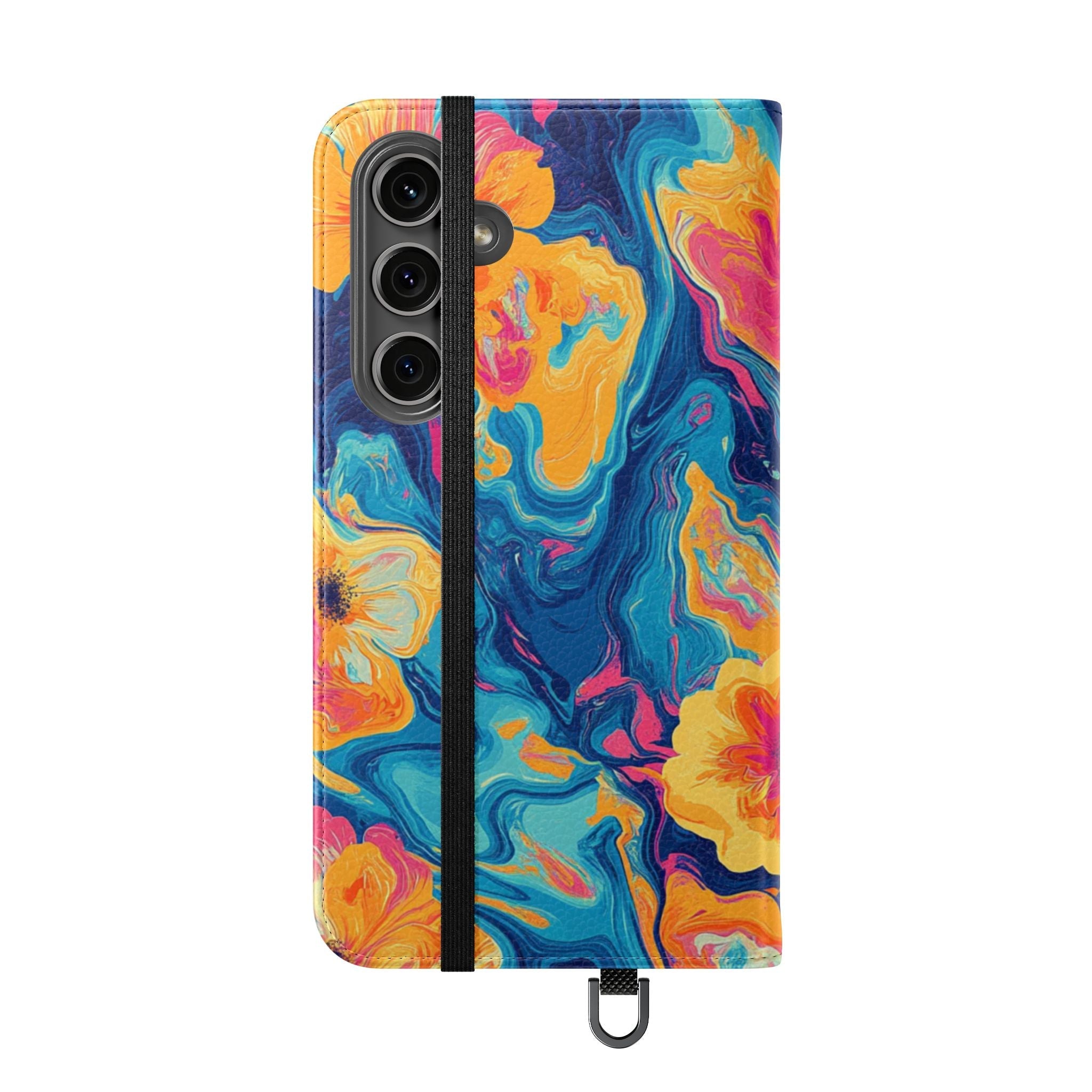 Vibrant Abstract Floral Flip Cases, Artsulli - Art is Long, Life is Short, Phone Case, , , , , , , 