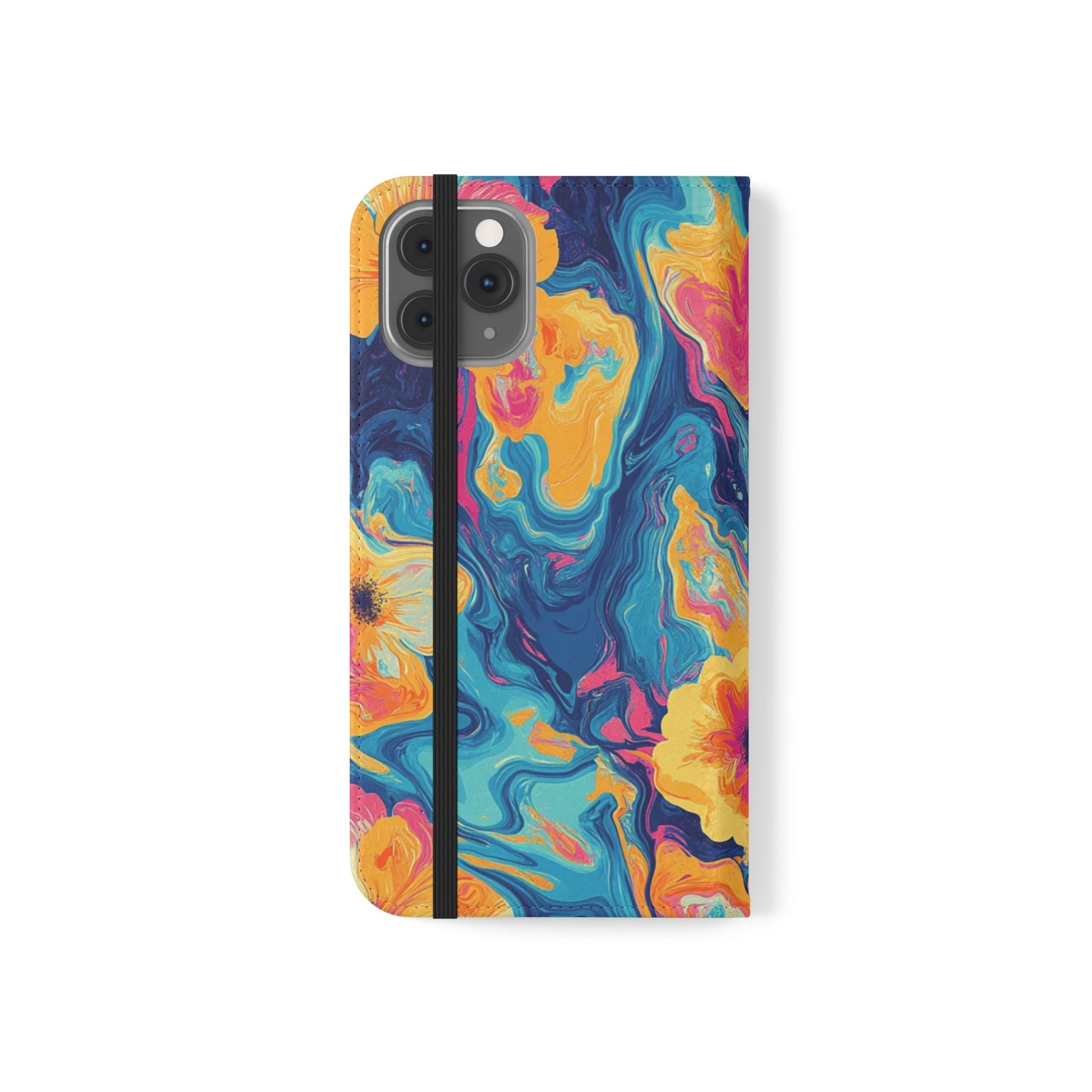 Vibrant Abstract Floral Flip Cases, Artsulli - Art is Long, Life is Short, Phone Case, , , , , , , 
