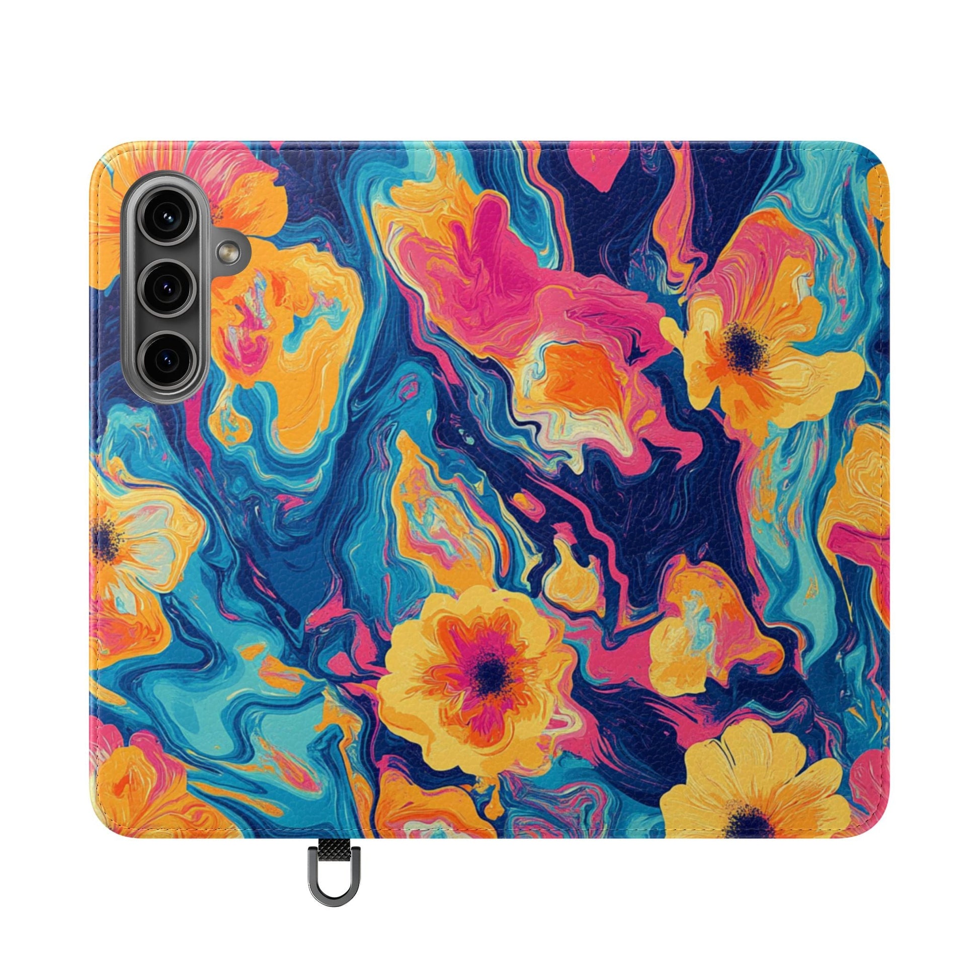 Vibrant Abstract Floral Flip Cases, Artsulli - Art is Long, Life is Short, Phone Case, Size, Samsung Galaxy S24, , , , , 21237137074072888944