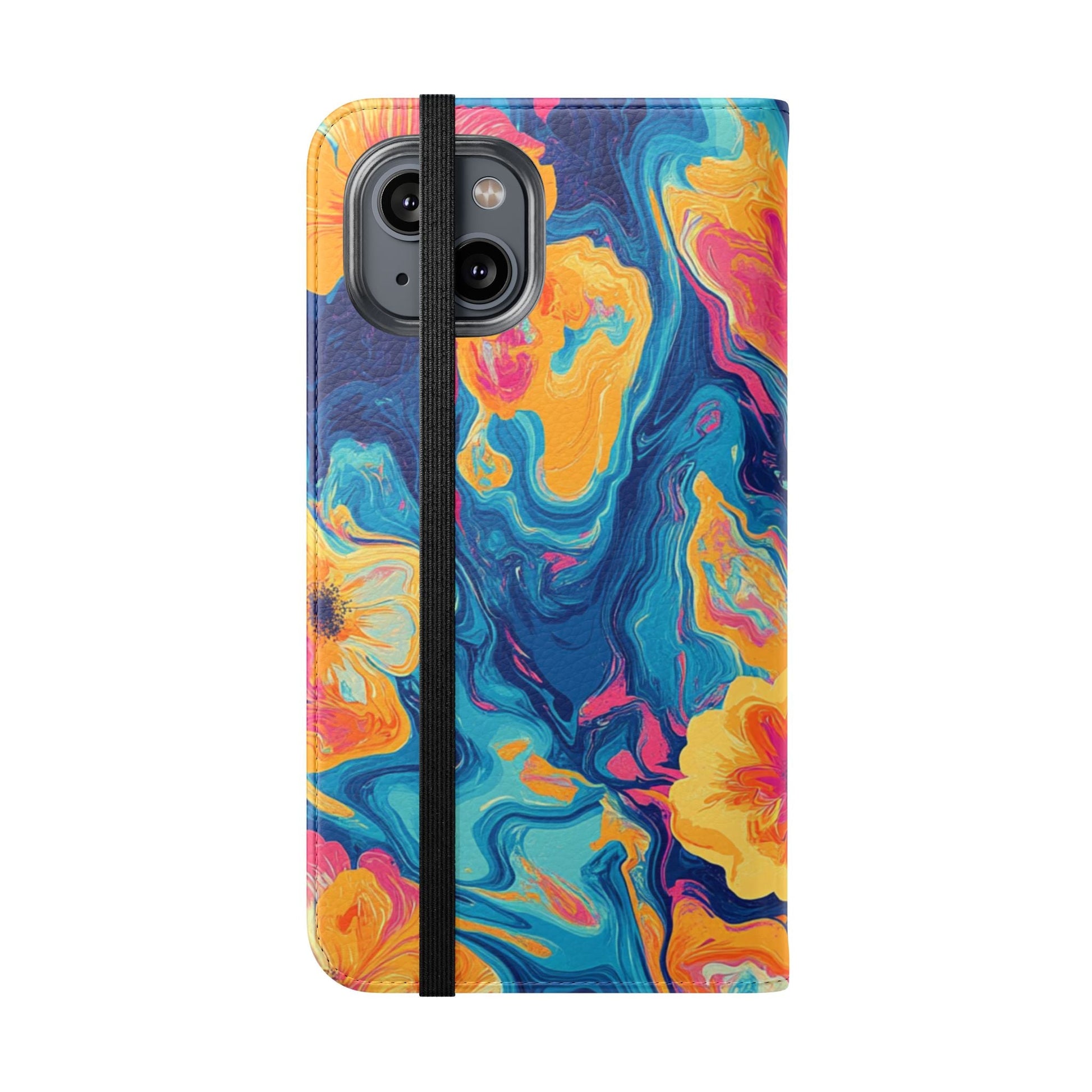 Vibrant Abstract Floral Flip Cases, Artsulli - Art is Long, Life is Short, Phone Case, , , , , , , 