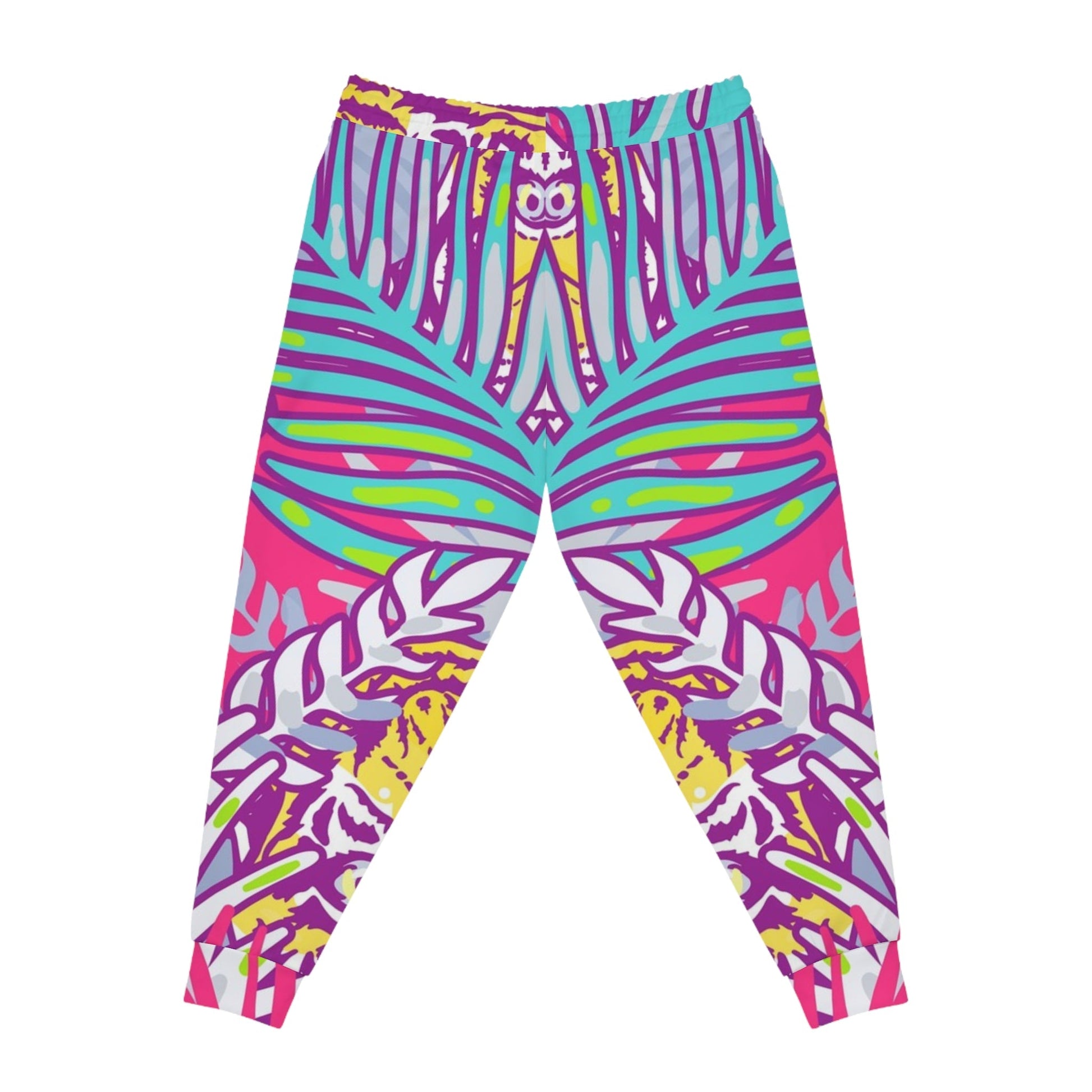 Printify Vibrant Abstract Floral Joggers 2025