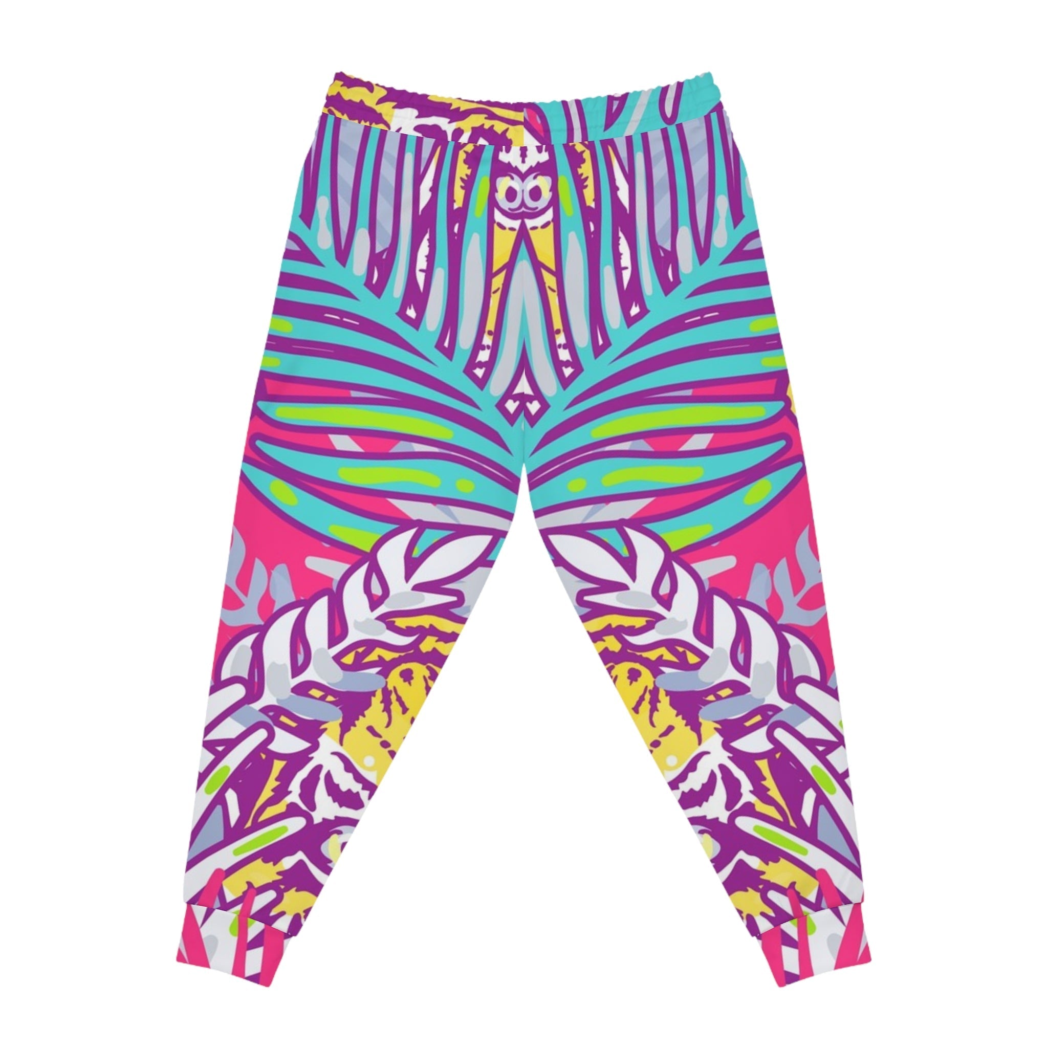Printify Vibrant Abstract Floral Joggers 2025