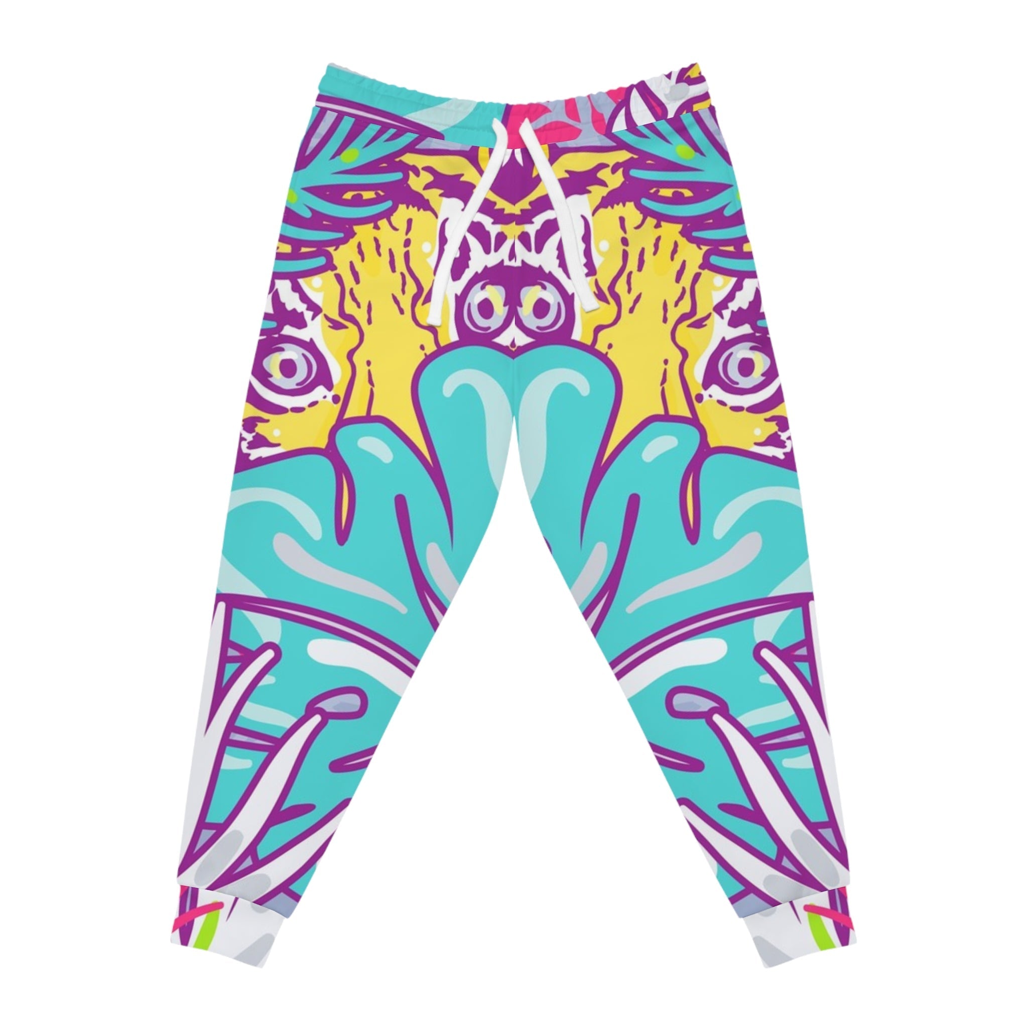 Printify Vibrant Abstract Floral Joggers 2025