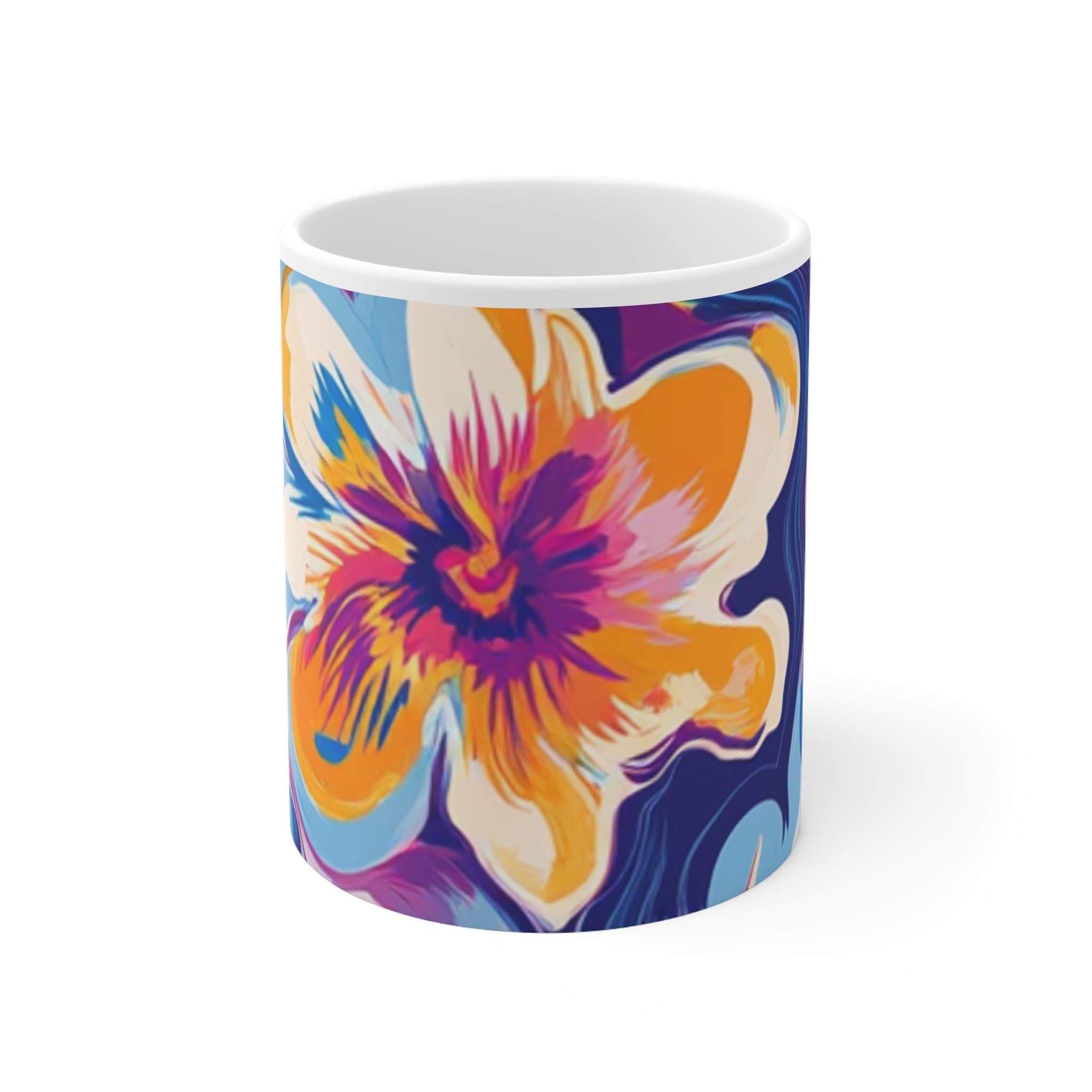 Printify Vibrant Abstract Floral Mug 2025