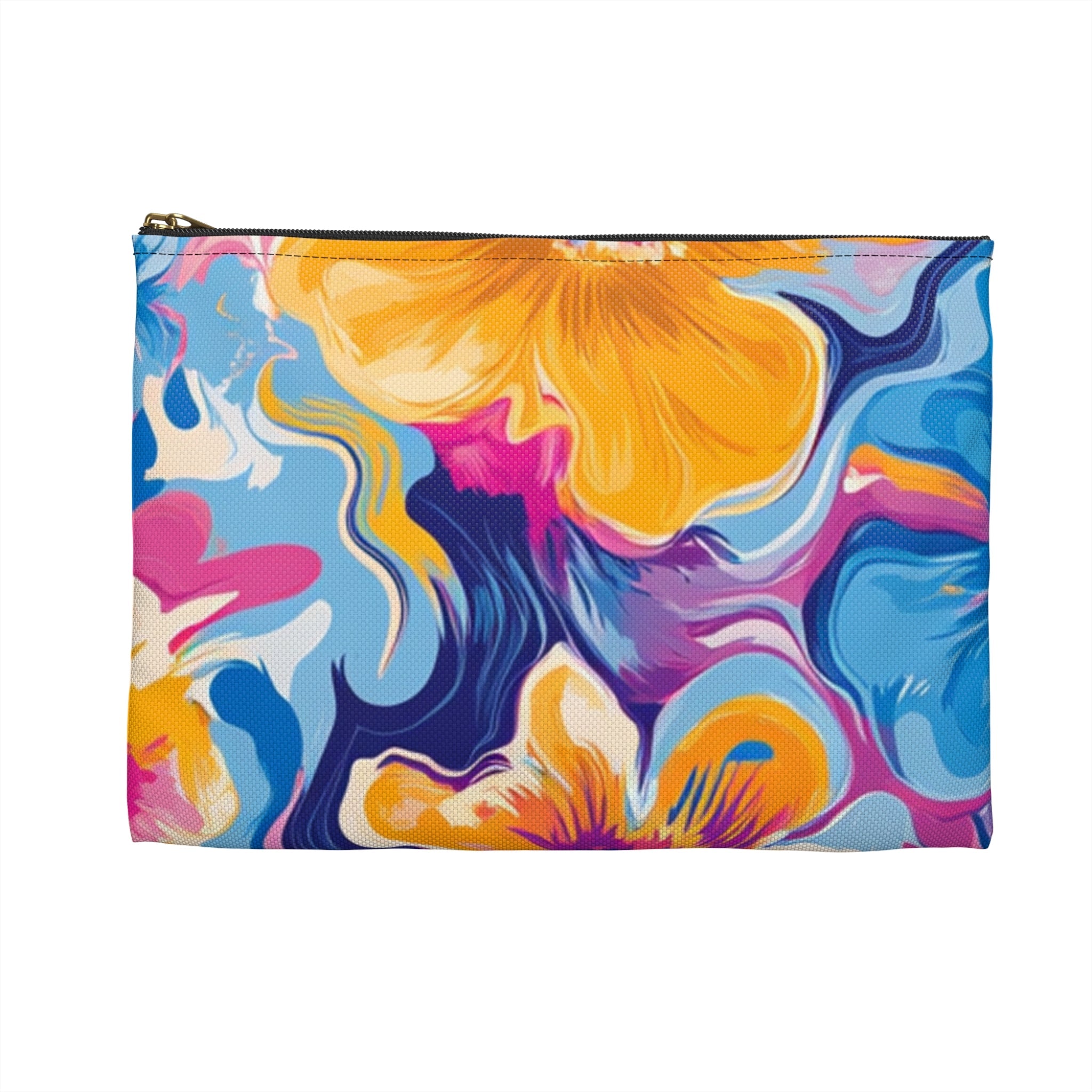 Vibrant Abstract Floral Pouch, Artsulli - Art is Long, Life is Short, Bags, , , , , , , 