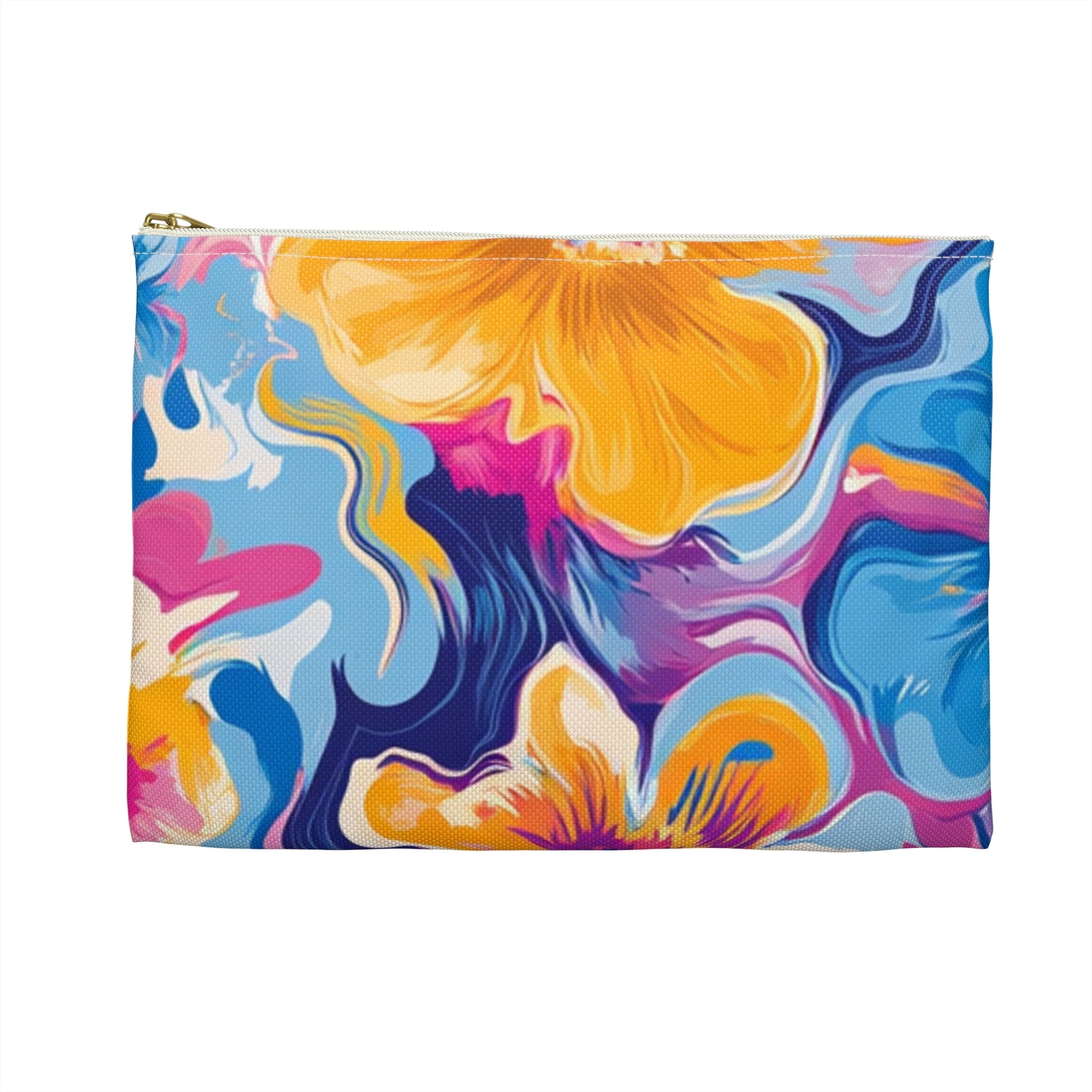 Vibrant Abstract Floral Pouch, Artsulli - Art is Long, Life is Short, Bags, , , , , , , 