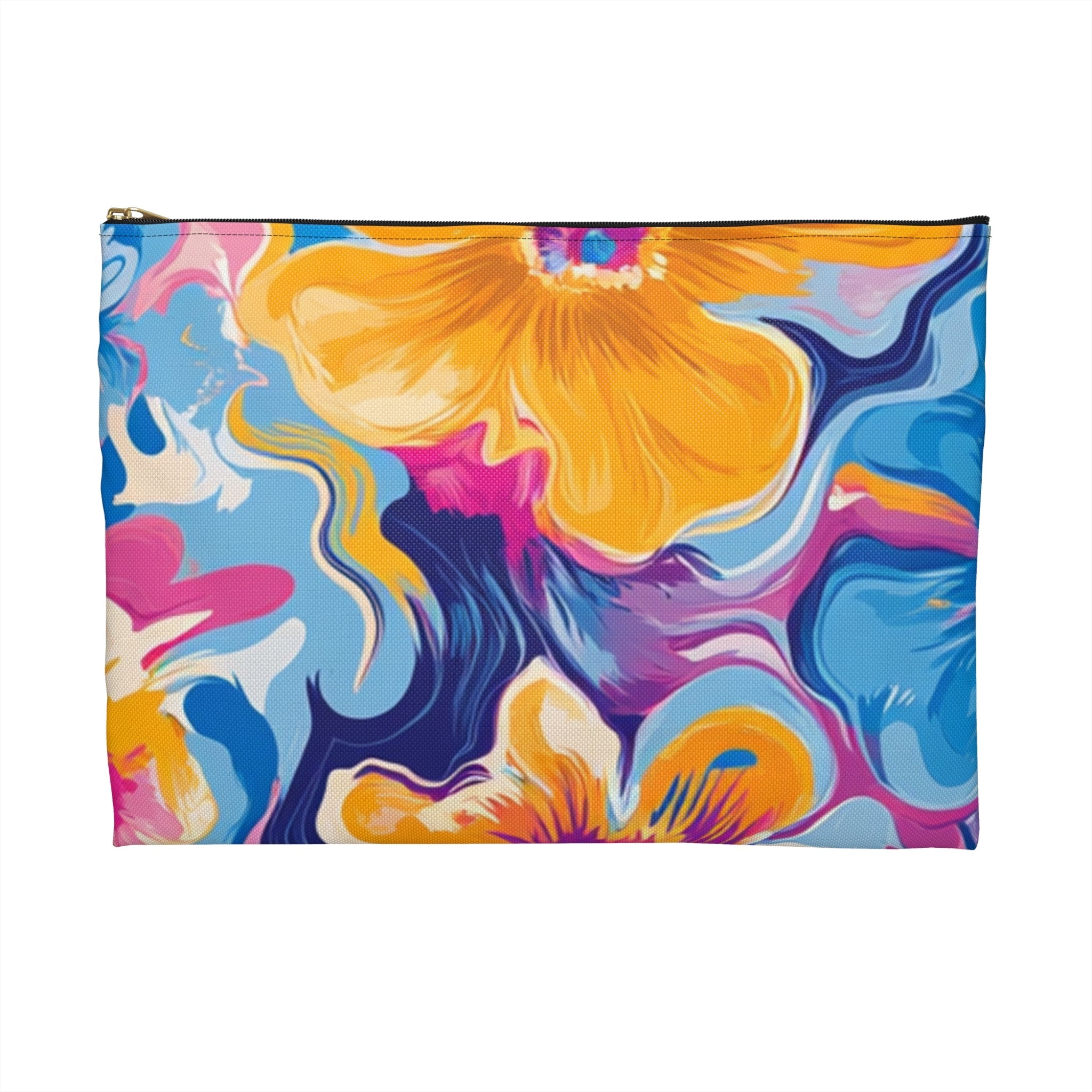Vibrant Abstract Floral Pouch, Artsulli - Art is Long, Life is Short, Bags, , , , , , , 