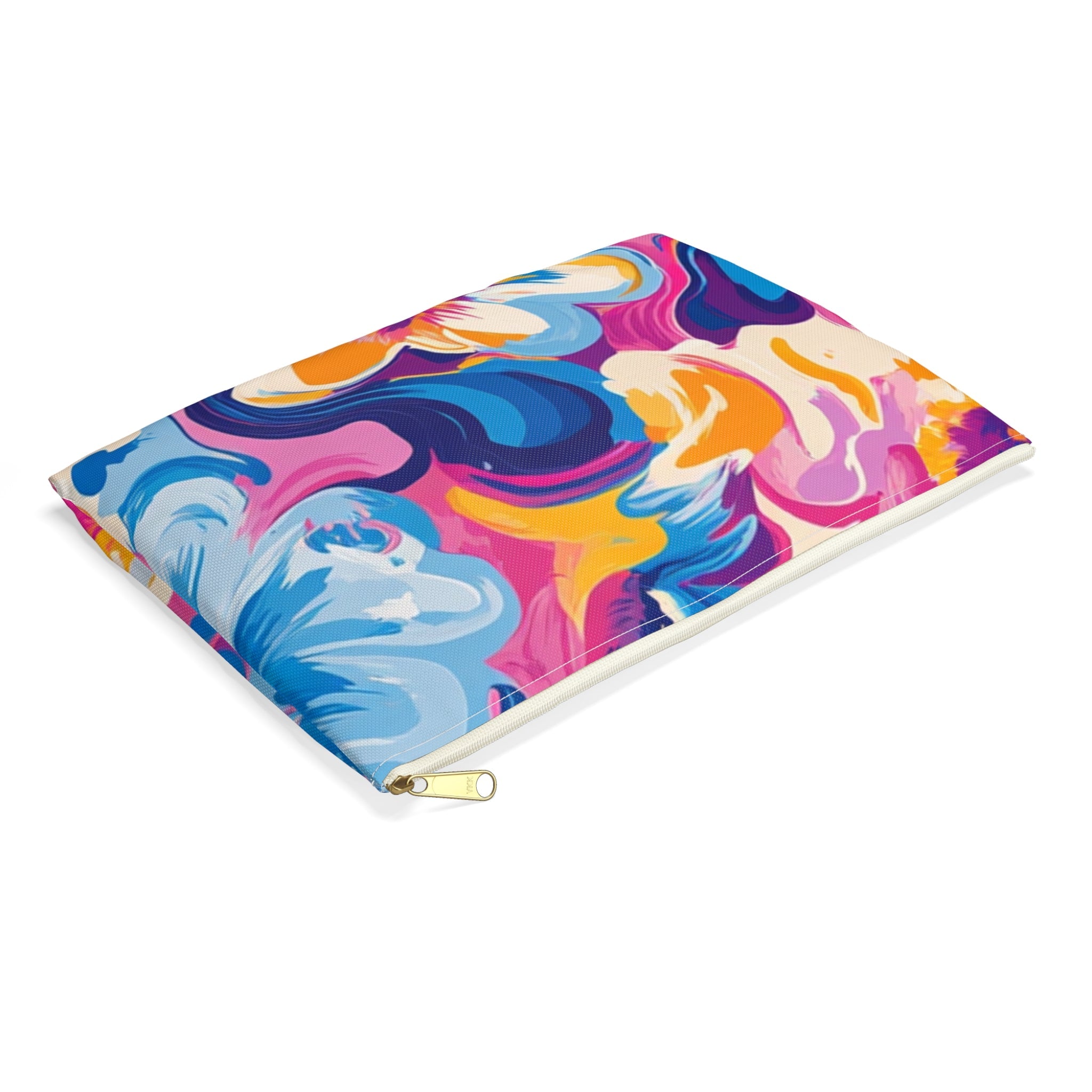 Vibrant Abstract Floral Pouch, Artsulli - Art is Long, Life is Short, Bags, , , , , , , 