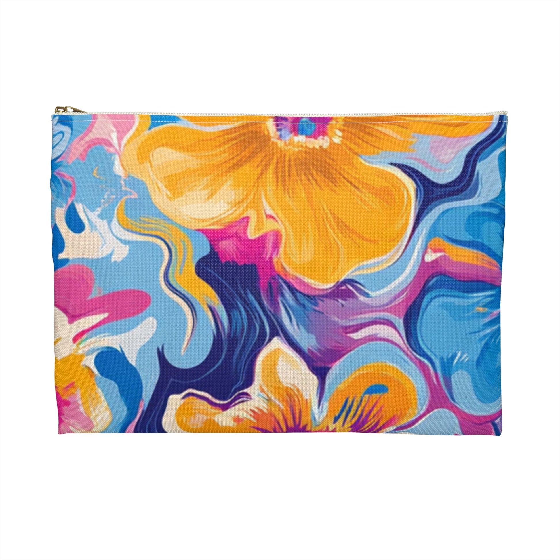 Vibrant Abstract Floral Pouch, Artsulli - Art is Long, Life is Short, Bags, , , , , , , 