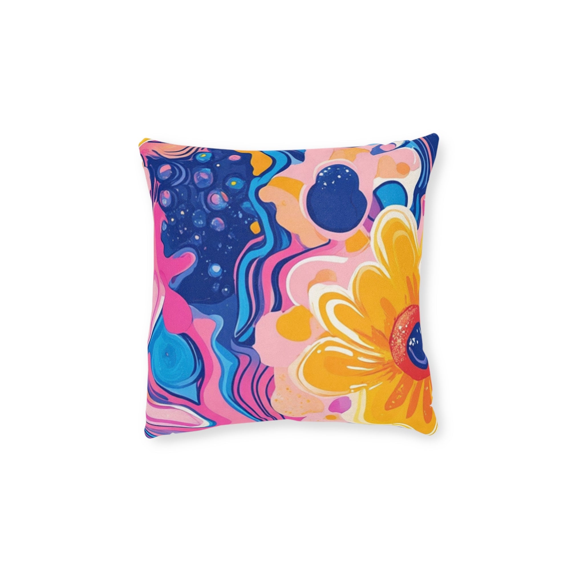 Vibrant Abstract Floral Throw Pillow, Artsulli - Art is Long, Life is Short, Home Decor, Size, 12" × 12", , , , , 13471728207530437187
