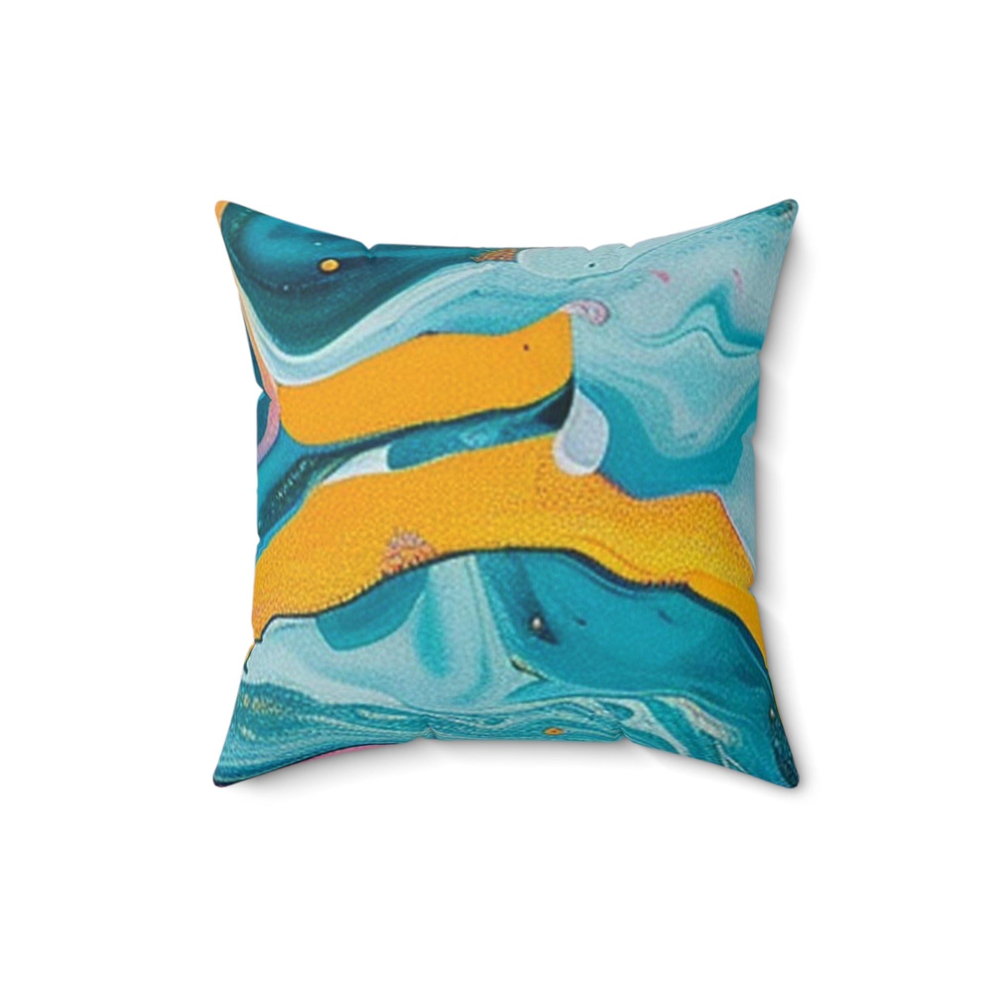 Vibrant Abstract Fluid Art Throw Pillow, Artsulli - Art is Long, Life is Short, Home Decor, , , , , , , 