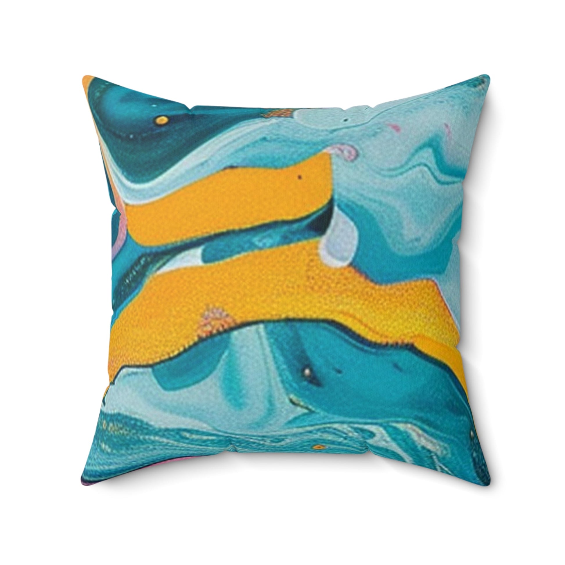 Vibrant Abstract Fluid Art Throw Pillow, Artsulli - Art is Long, Life is Short, Home Decor, , , , , , , 