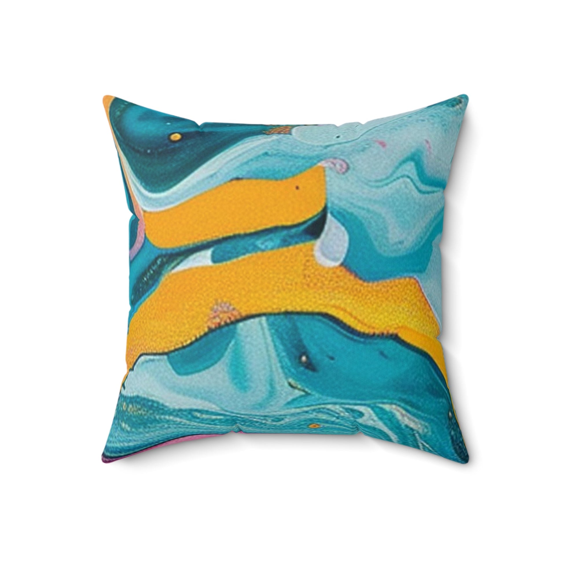 Vibrant Abstract Fluid Art Throw Pillow, Artsulli - Art is Long, Life is Short, Home Decor, , , , , , , 