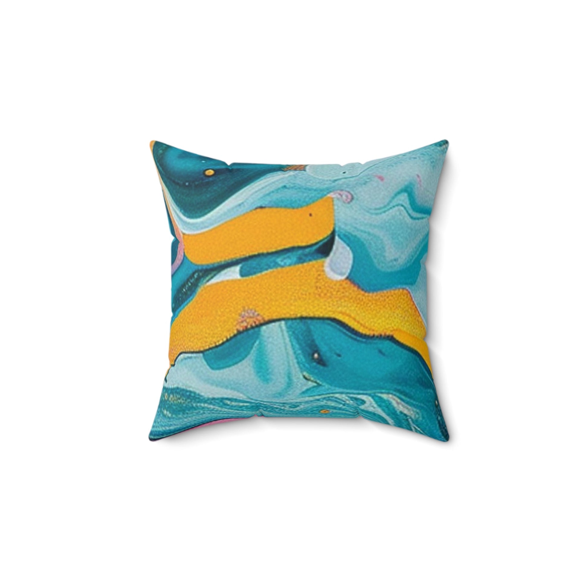 Vibrant Abstract Fluid Art Throw Pillow, Artsulli - Art is Long, Life is Short, Home Decor, , , , , , , 