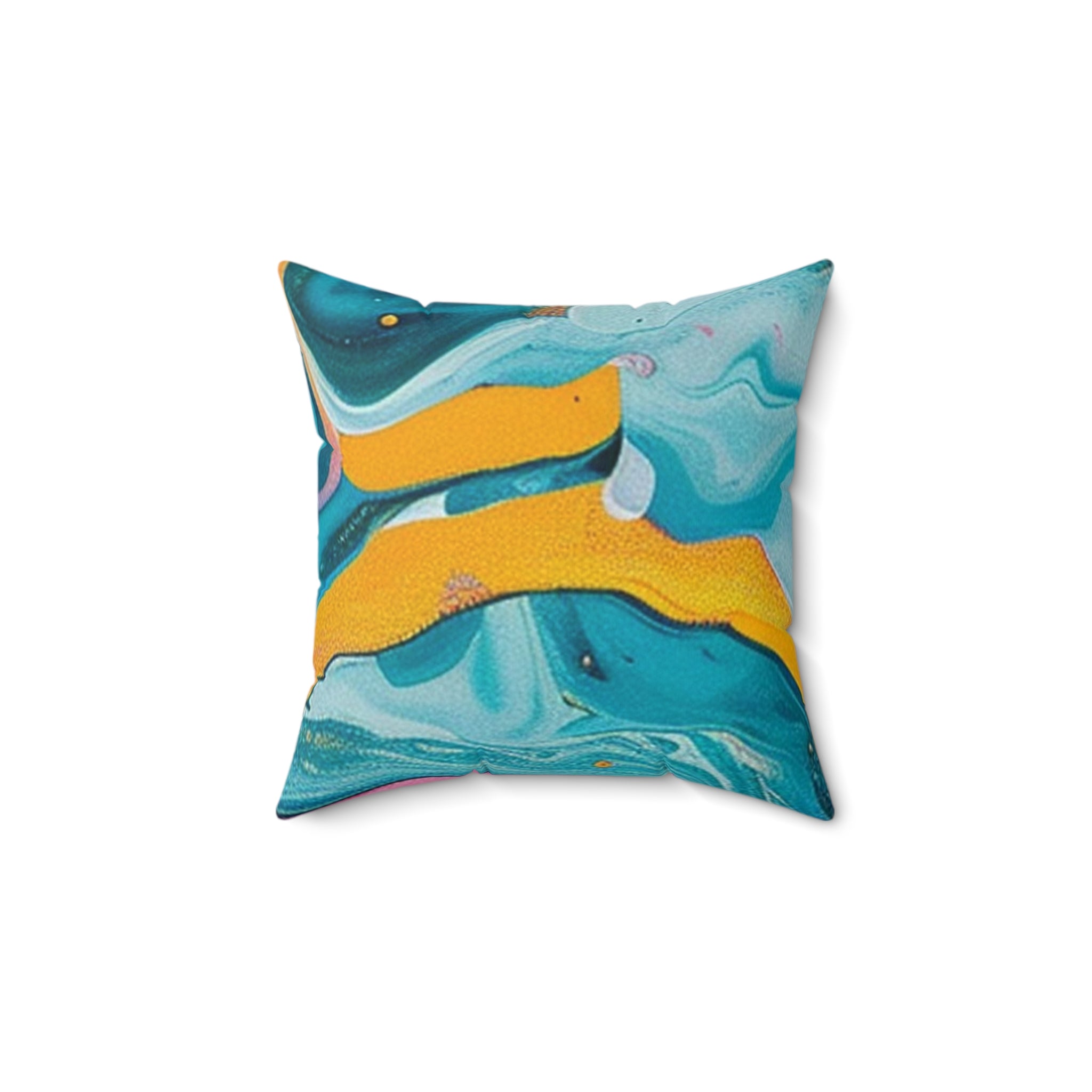 Vibrant Abstract Fluid Art Throw Pillow, Artsulli - Art is Long, Life is Short, Home Decor, , , , , , , 