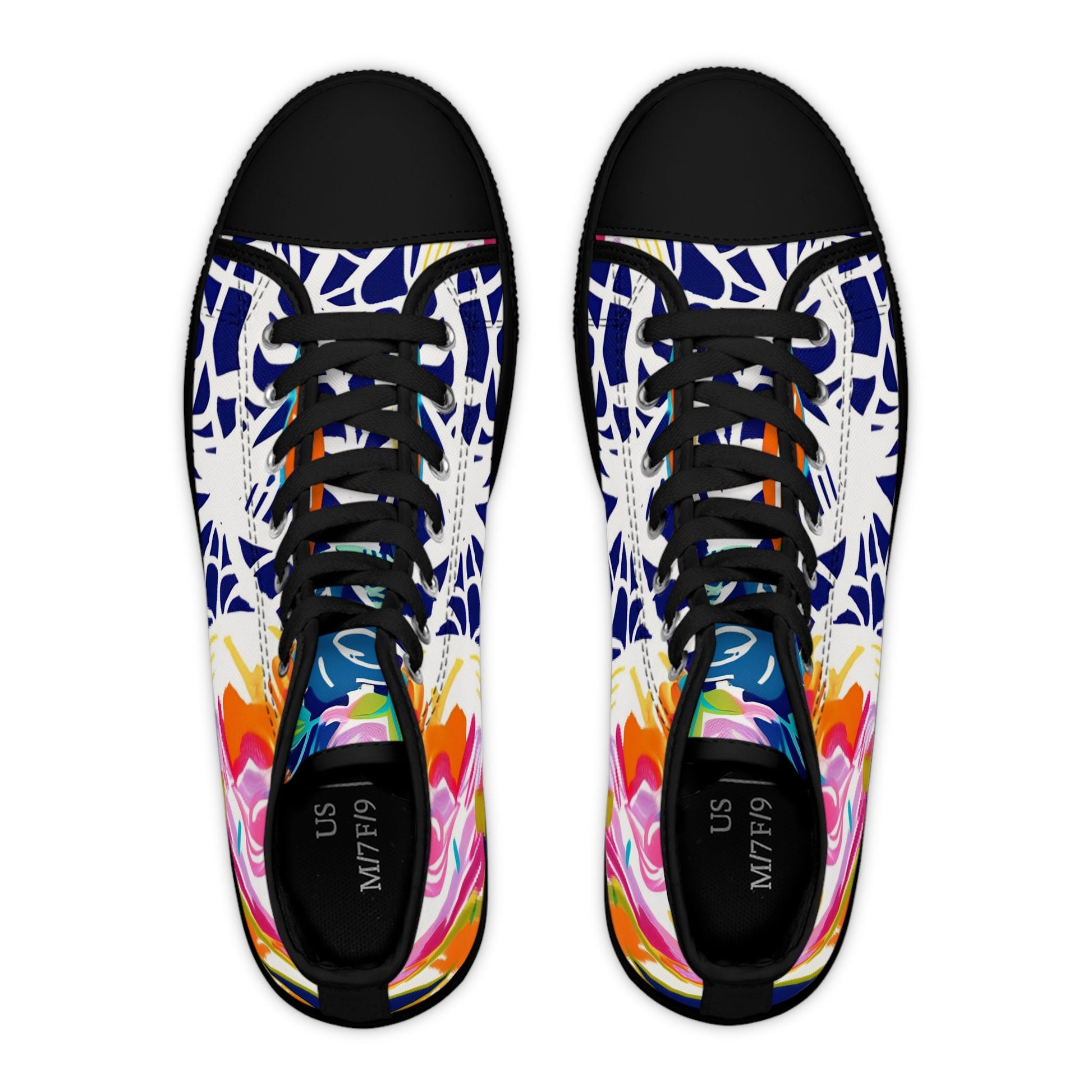 Vibrant Abstract High Top Sneakers, Artsulli - Art is Long, Life is Short, Shoes, , , , , , , 