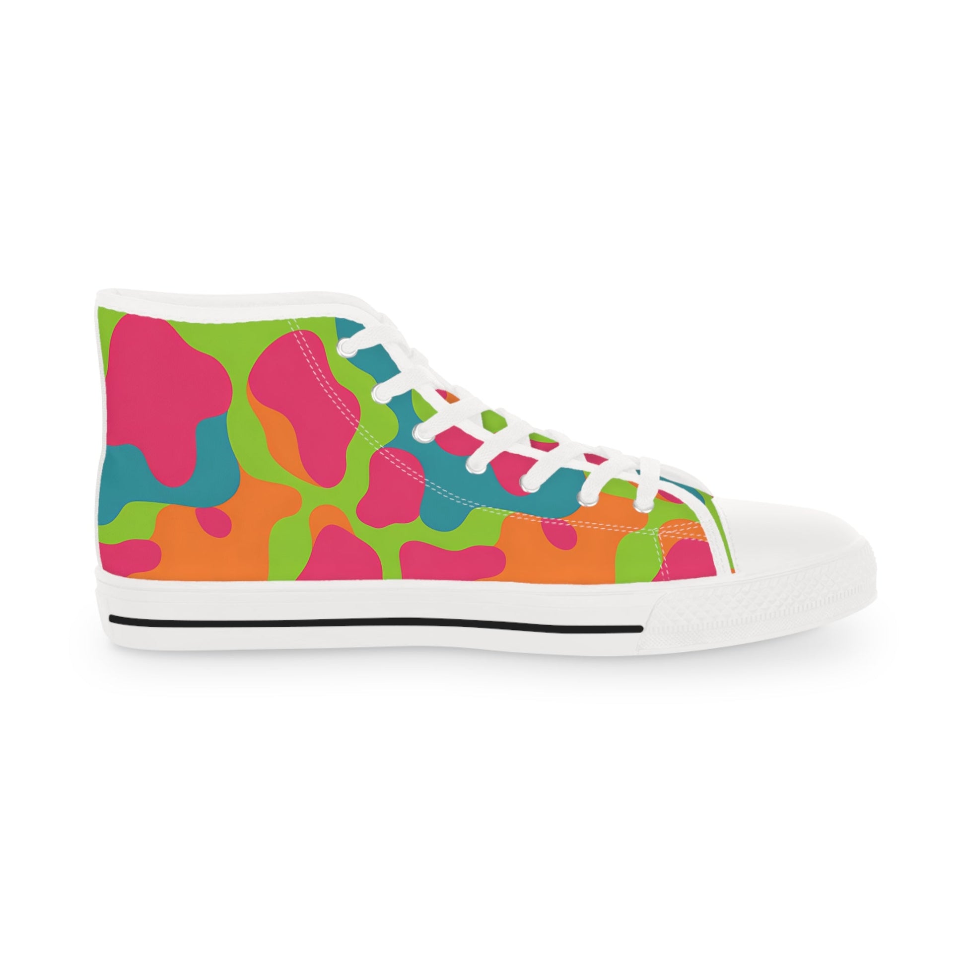 Vibrant Abstract High-Top Sneakers, Artsulli - Art is Long, Life is Short, Shoes, , , , , , , 
