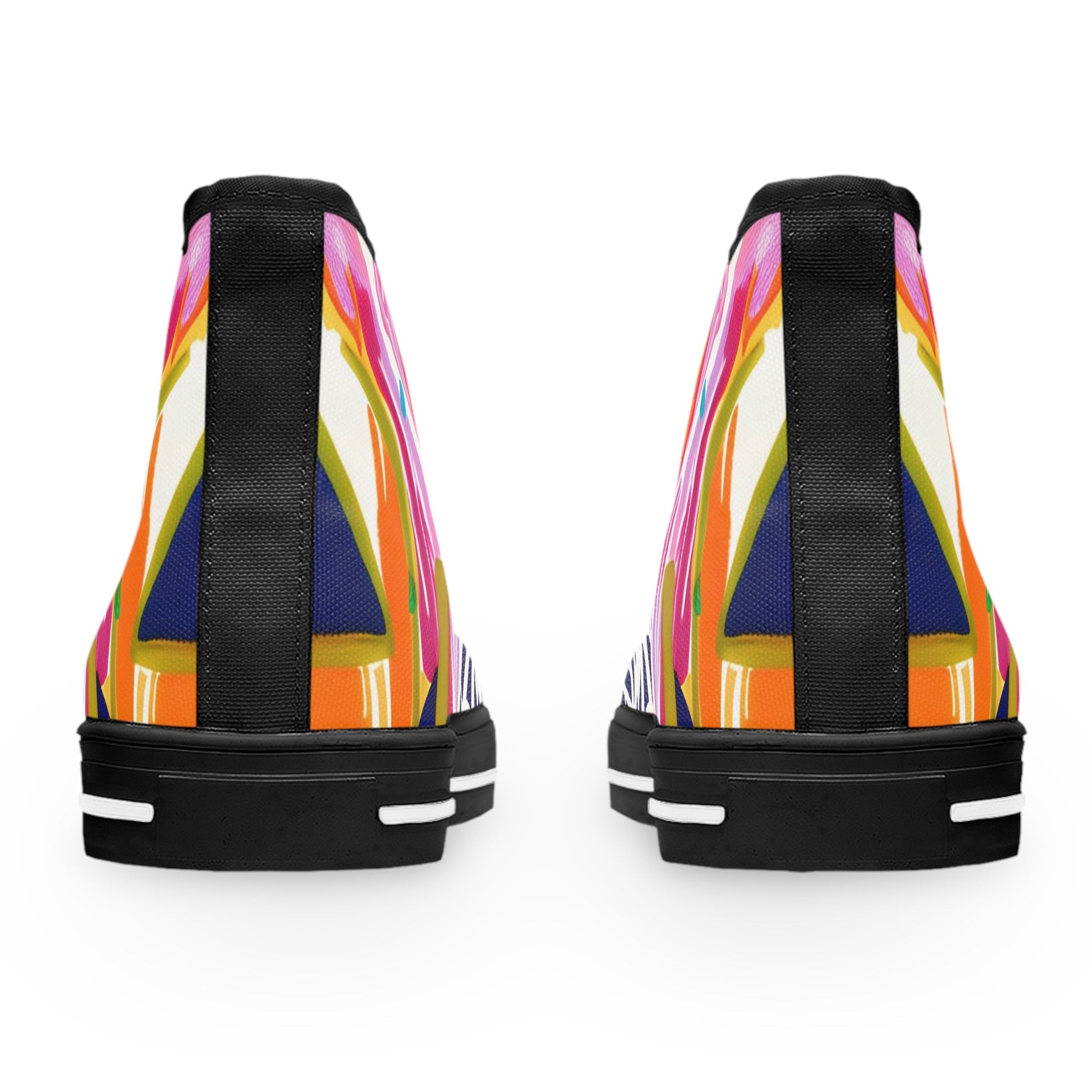Vibrant Abstract High Top Sneakers, Artsulli - Art is Long, Life is Short, Shoes, , , , , , , 